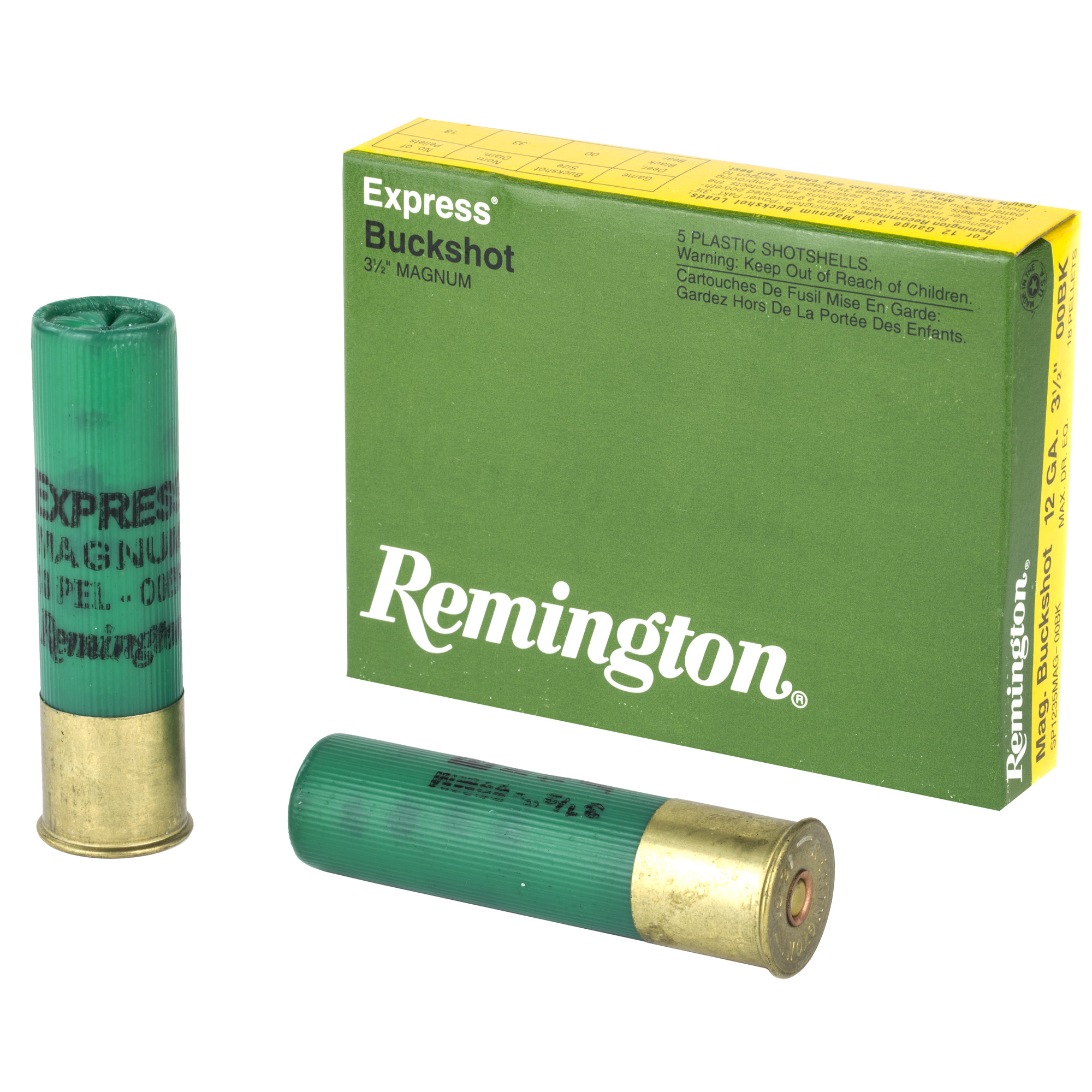 Remington Exp Mag 12 Gauge 3.5″ 00 Bck 5/250 bulk ammo product image