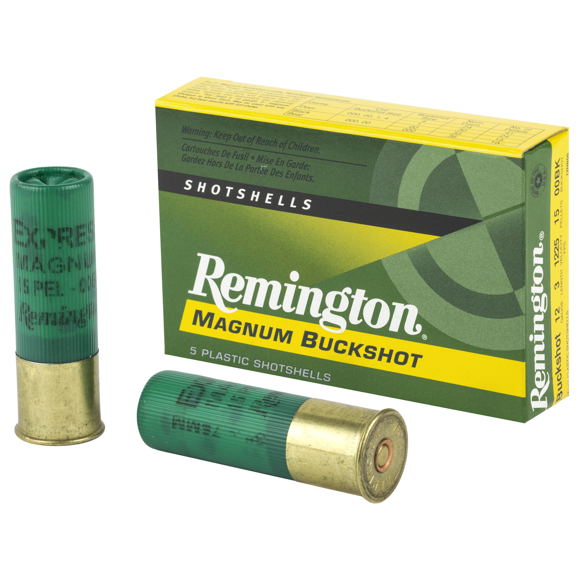 Remington Exp Mag 12 Gauge 3″ 00 Bck 5/250 bulk ammo product image