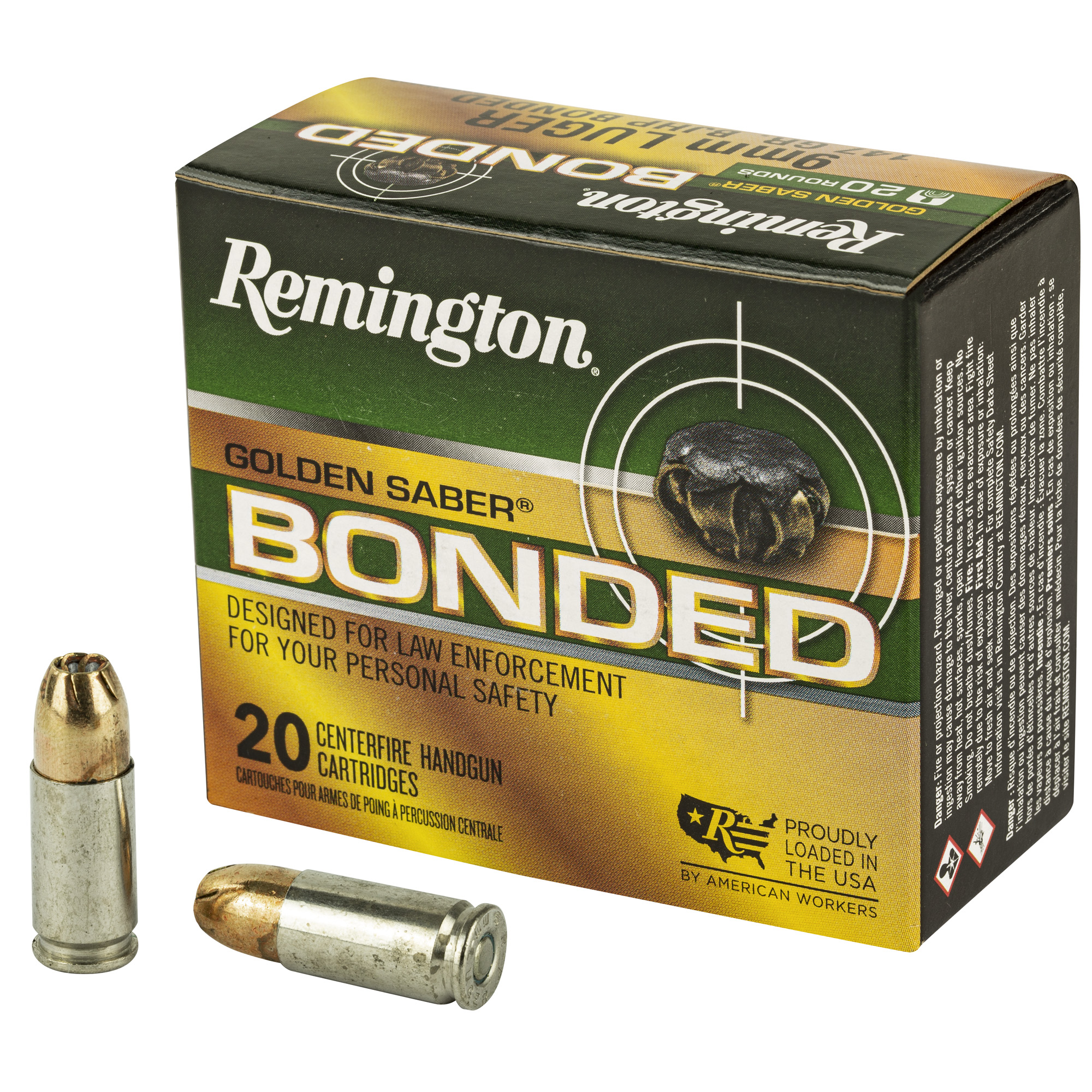 Remington Golden Sbr 9mm 147 Grain 20/500 bulk ammo product image