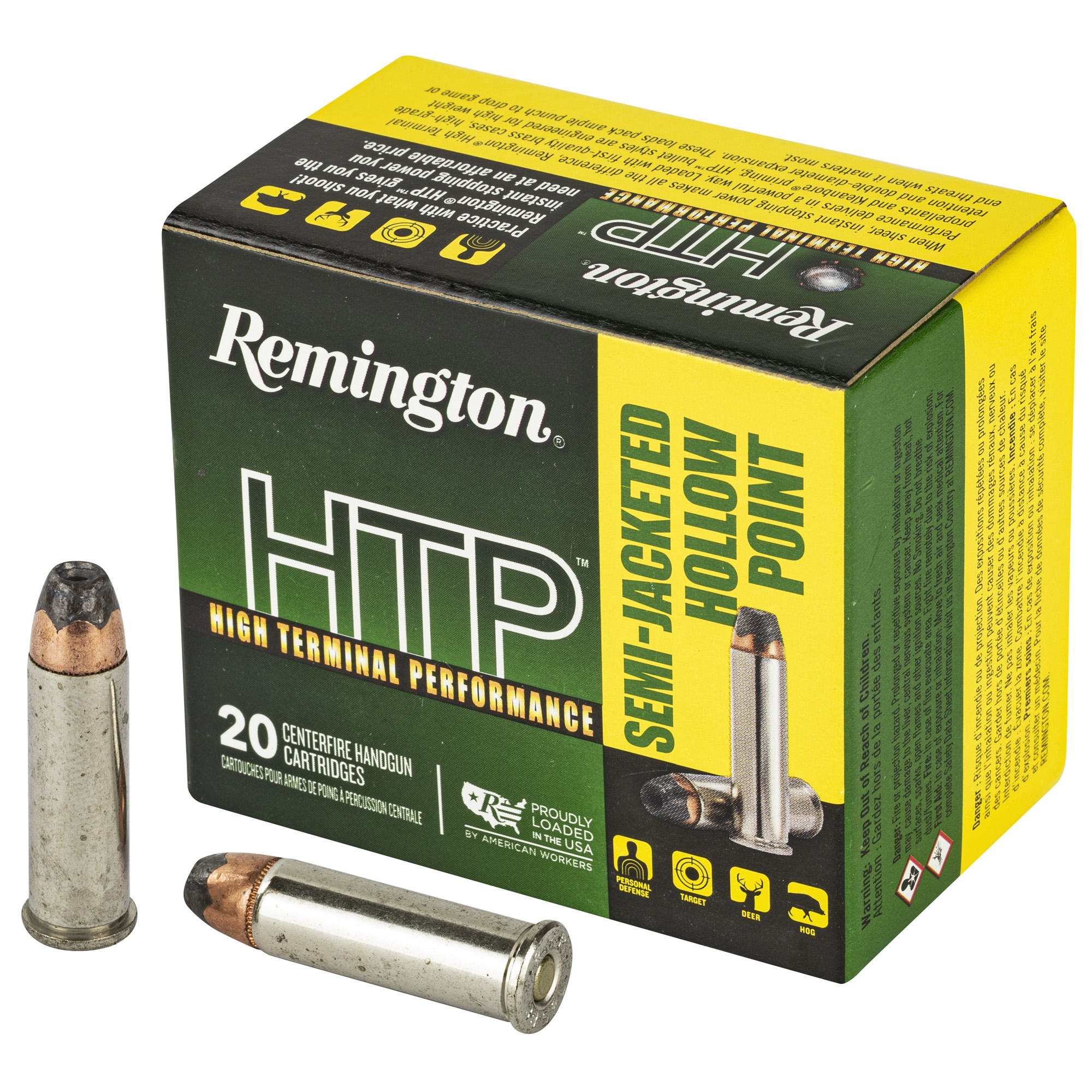 Remington Htp 38 Spl 110 Grain SJHP 20/500 bulk ammo product image