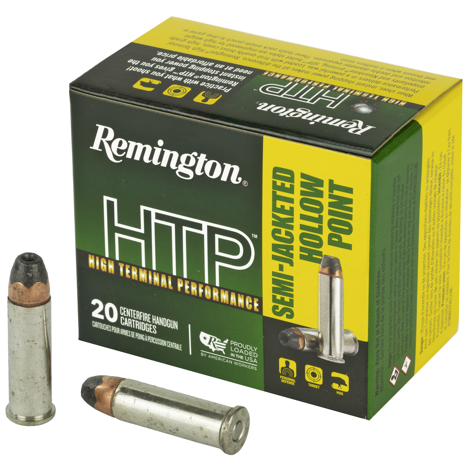 Remington Htp 38spl +P 125 Grain SJHP 20/500 bulk ammo product image