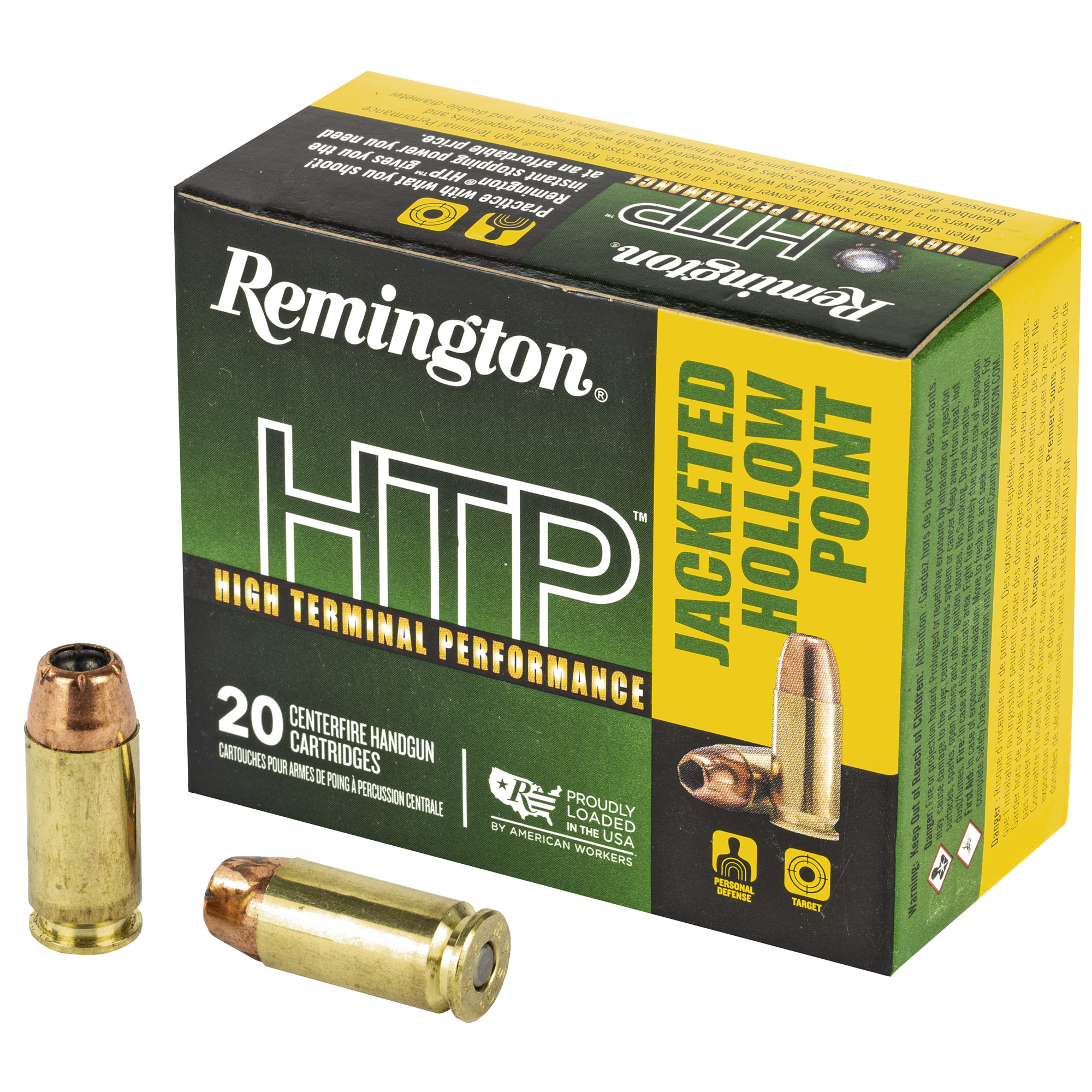 Remington Htp 40sw 180 Grain JHP 20/500 bulk ammo product image