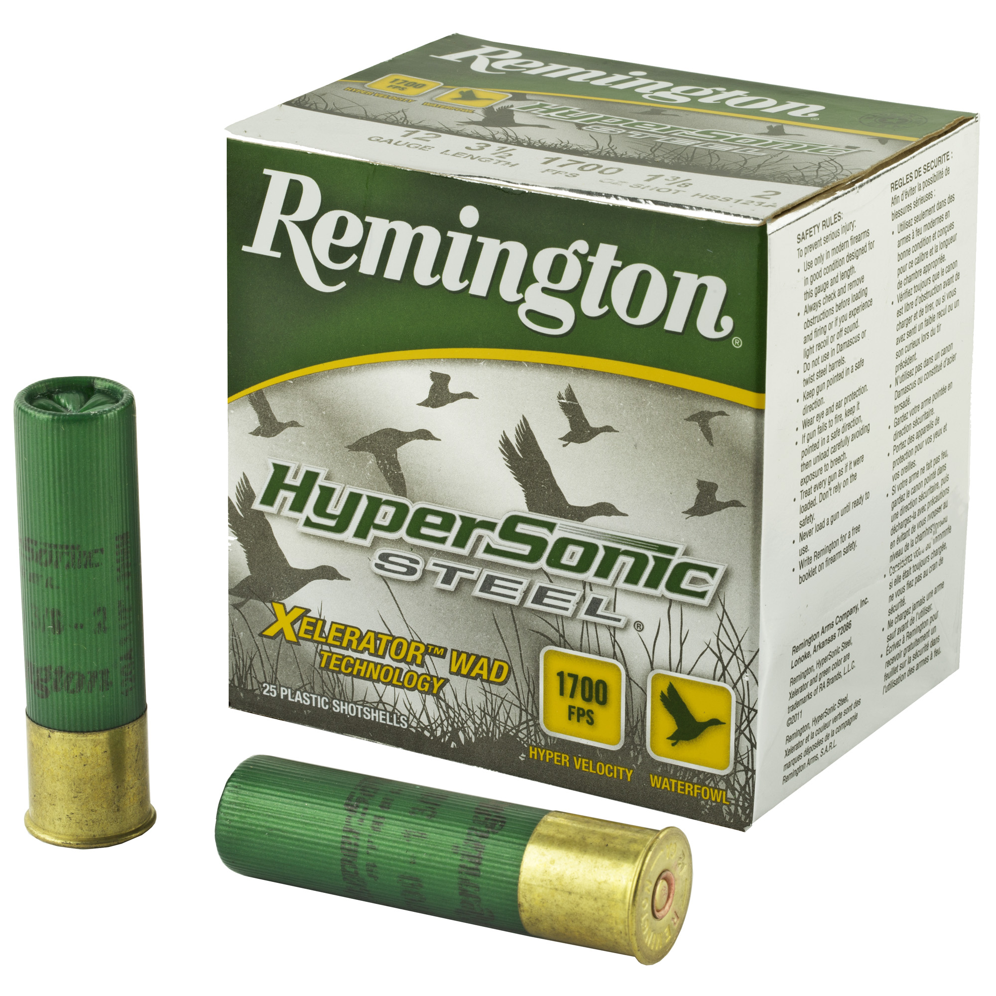 Remington Hypsnc Stl 12 Gauge 3.5″ #2 25/250 bulk ammo product image