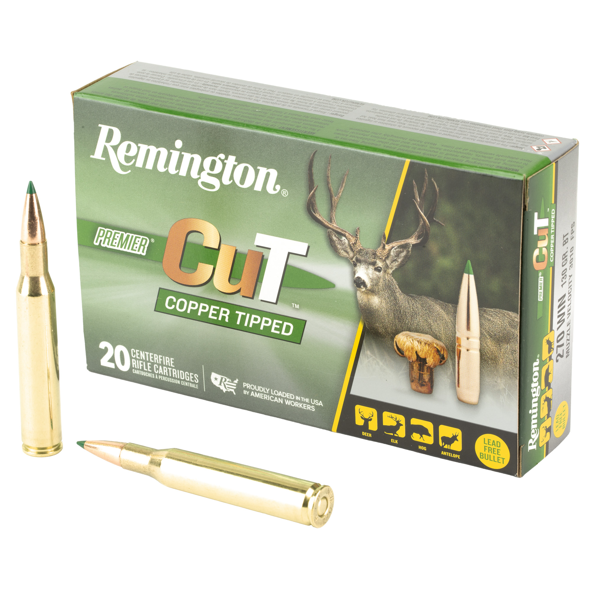 Remington Prmrcut 270win 130 Grain 20/200 bulk ammo product image