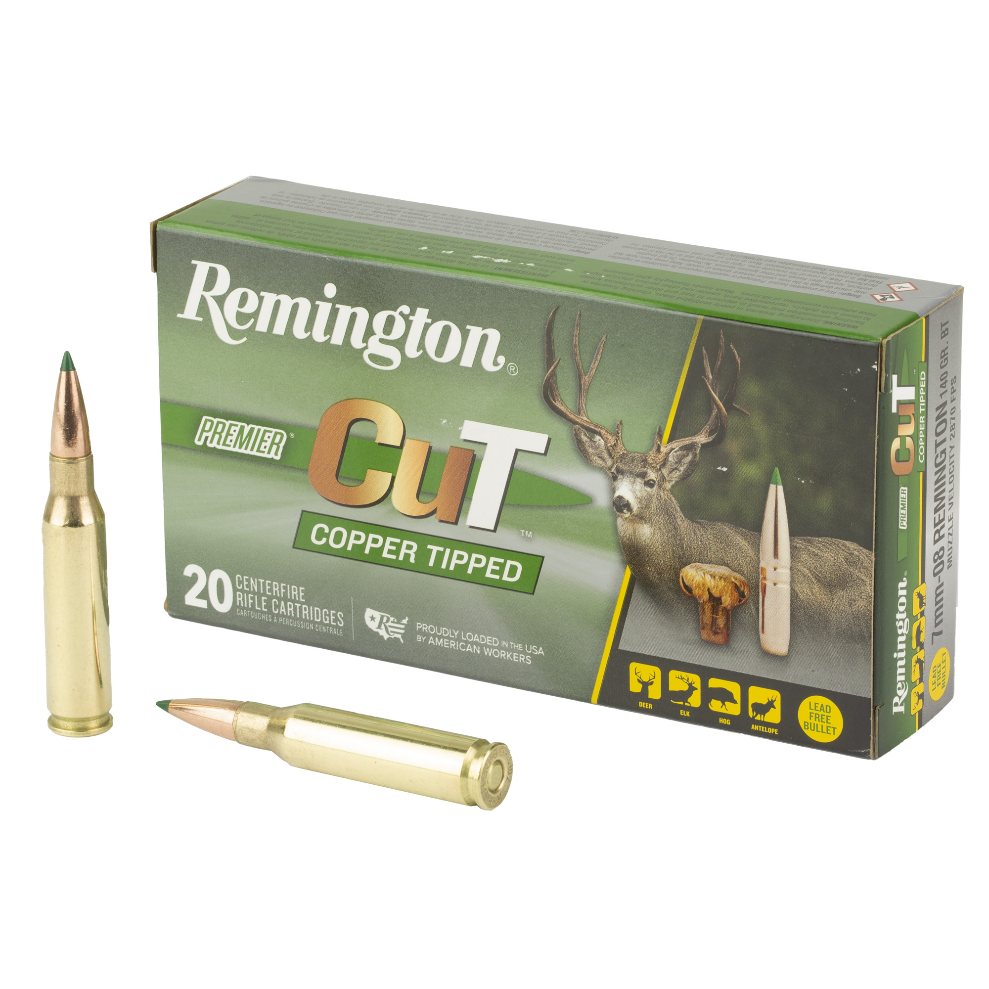 Remington Prmrcut Cpr 7mm-08 140 Grain 20/200 bulk ammo product image