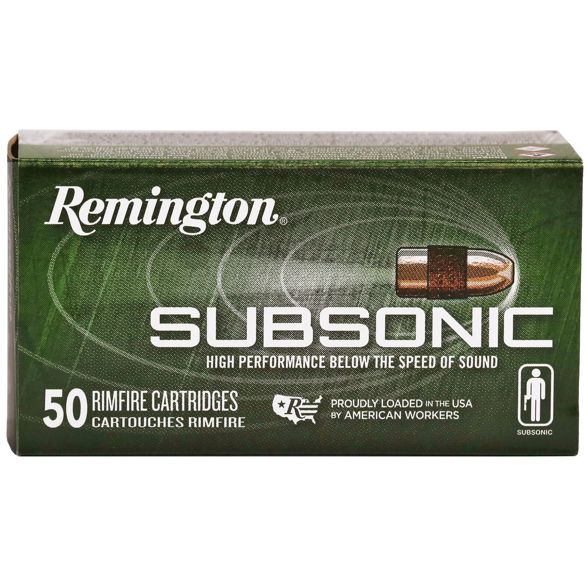 Remington Subsonic 22 LR 40 Grain HP 50/5000 bulk ammo product image