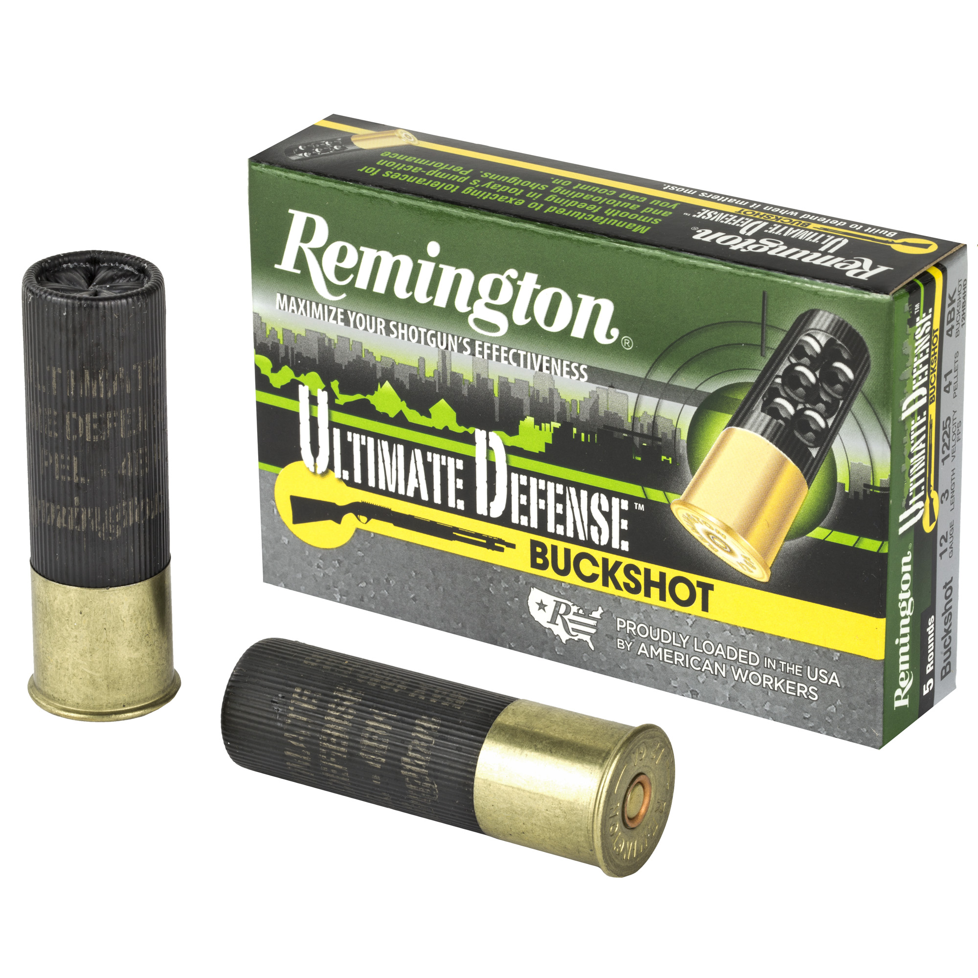 Remington Ult Def 12 Gauge 3″ 4 Buck 5/100 bulk ammo product image