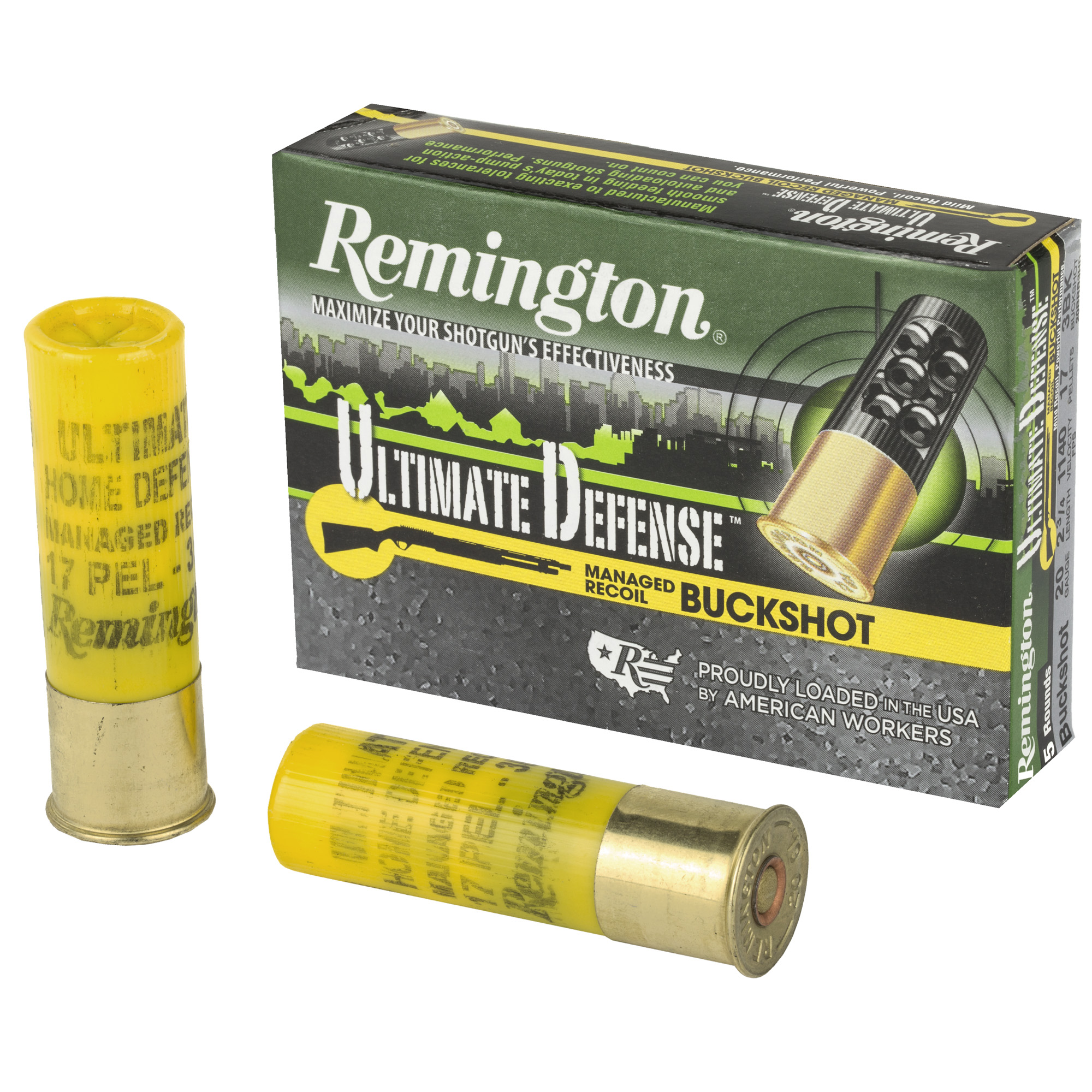 Remington Ult Def 20 Gauge 2.75″ 3 Buck05/100 bulk ammo product image