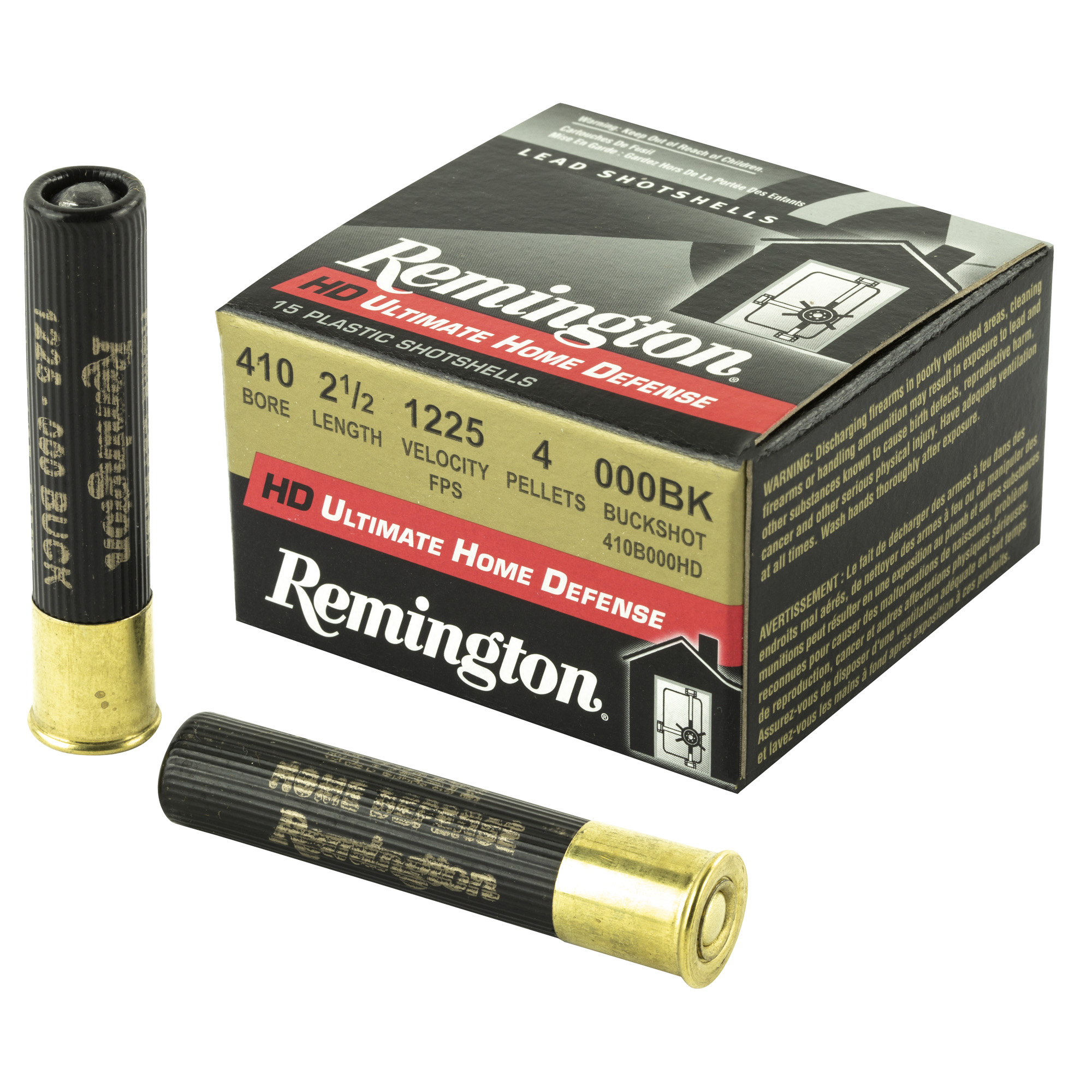 Remington Ult Hd 410 2.5″ Ooo Buck15/150 bulk ammo product image