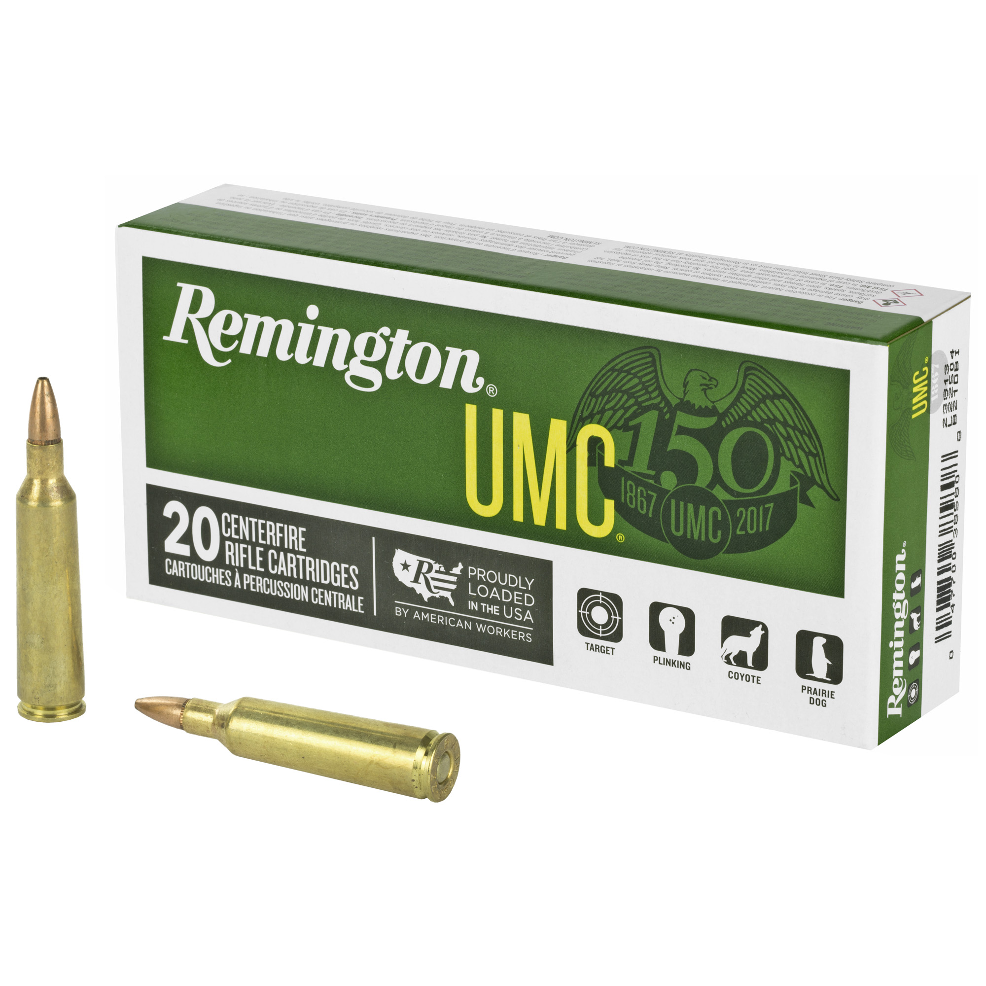 Remington Umc 22-250 50 Grain HP 20/200 bulk ammo product image