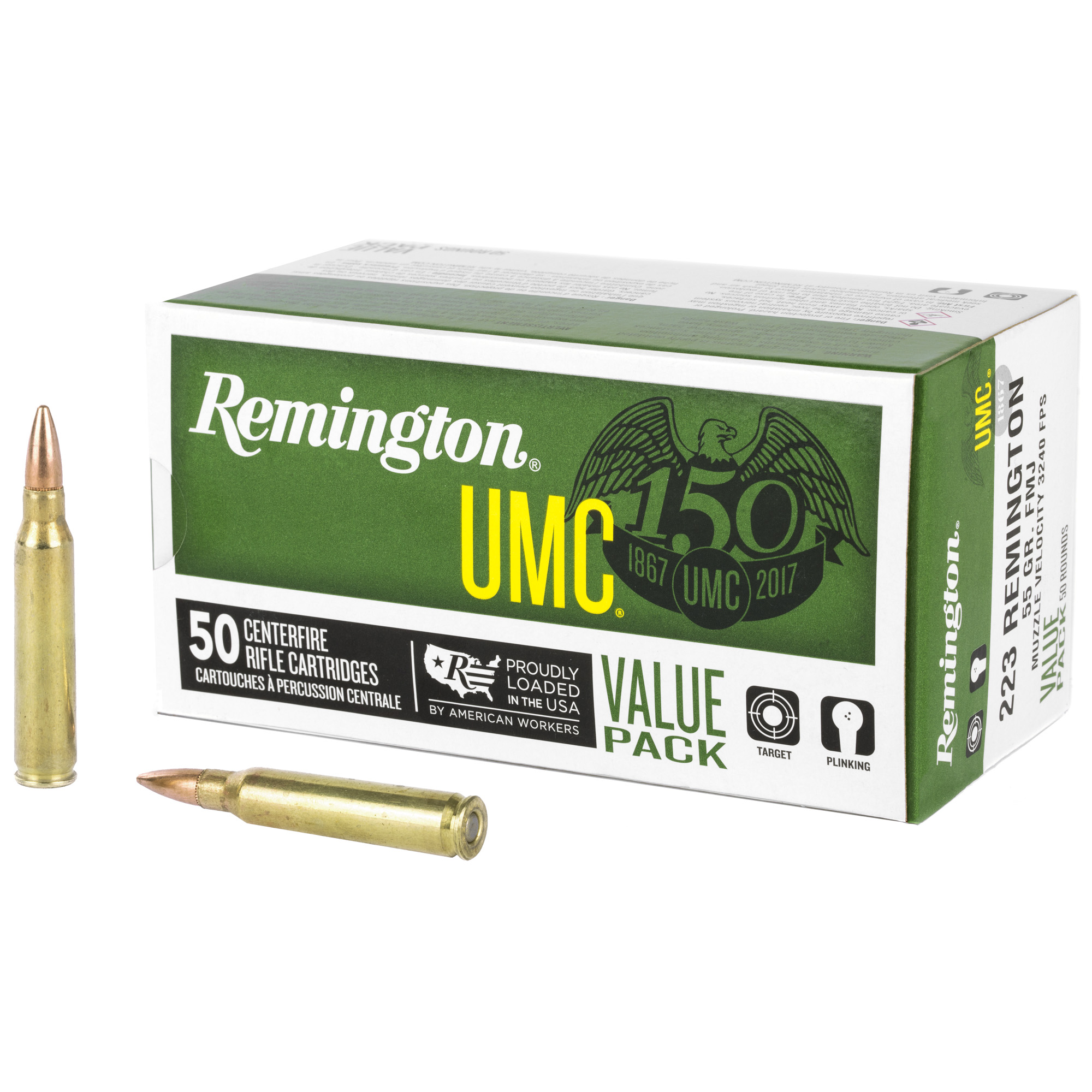 Remington Umc 223rem 55 Grain FMJ 50/400 bulk ammo product image