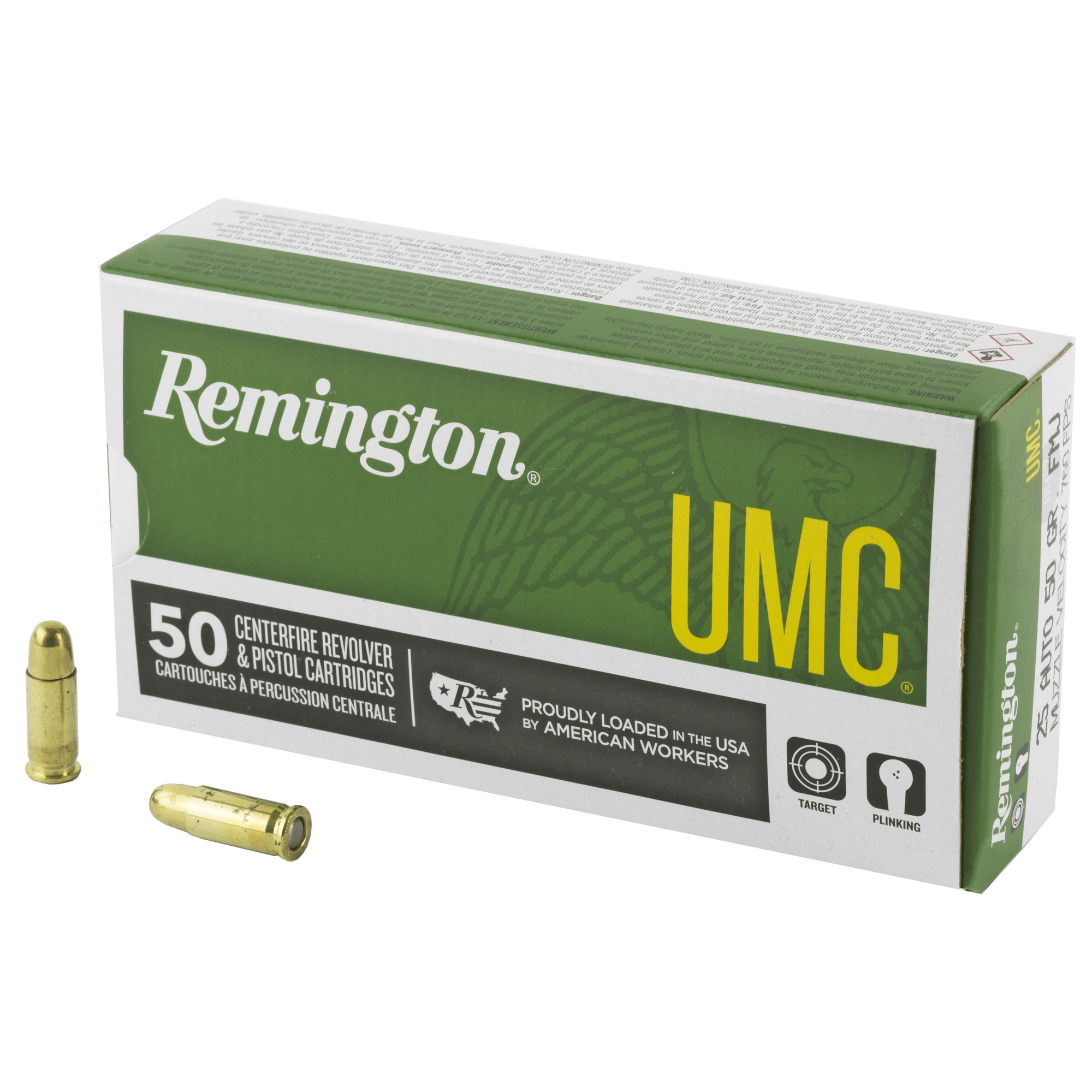 Remington Umc 25acp 50 Grain FMJ 50/500 bulk ammo product image