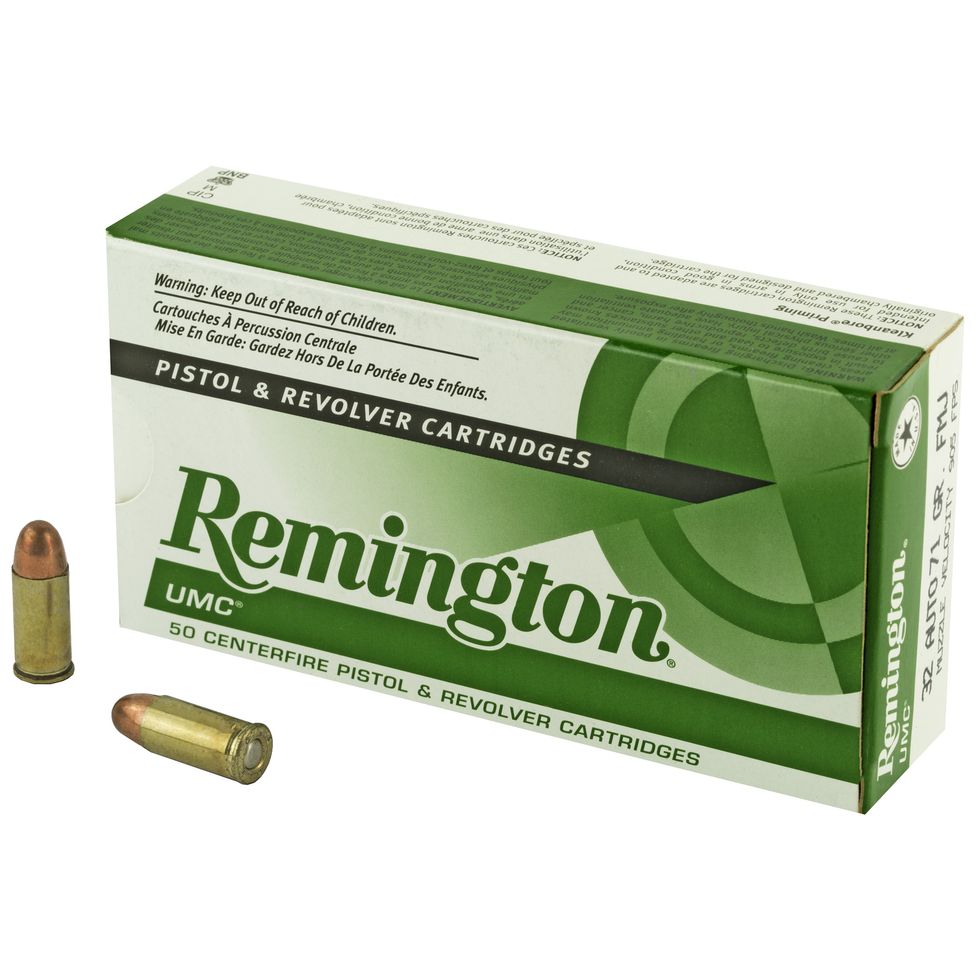Remington Umc 32acp 70 Grain FMJ 50/500 bulk ammo product image