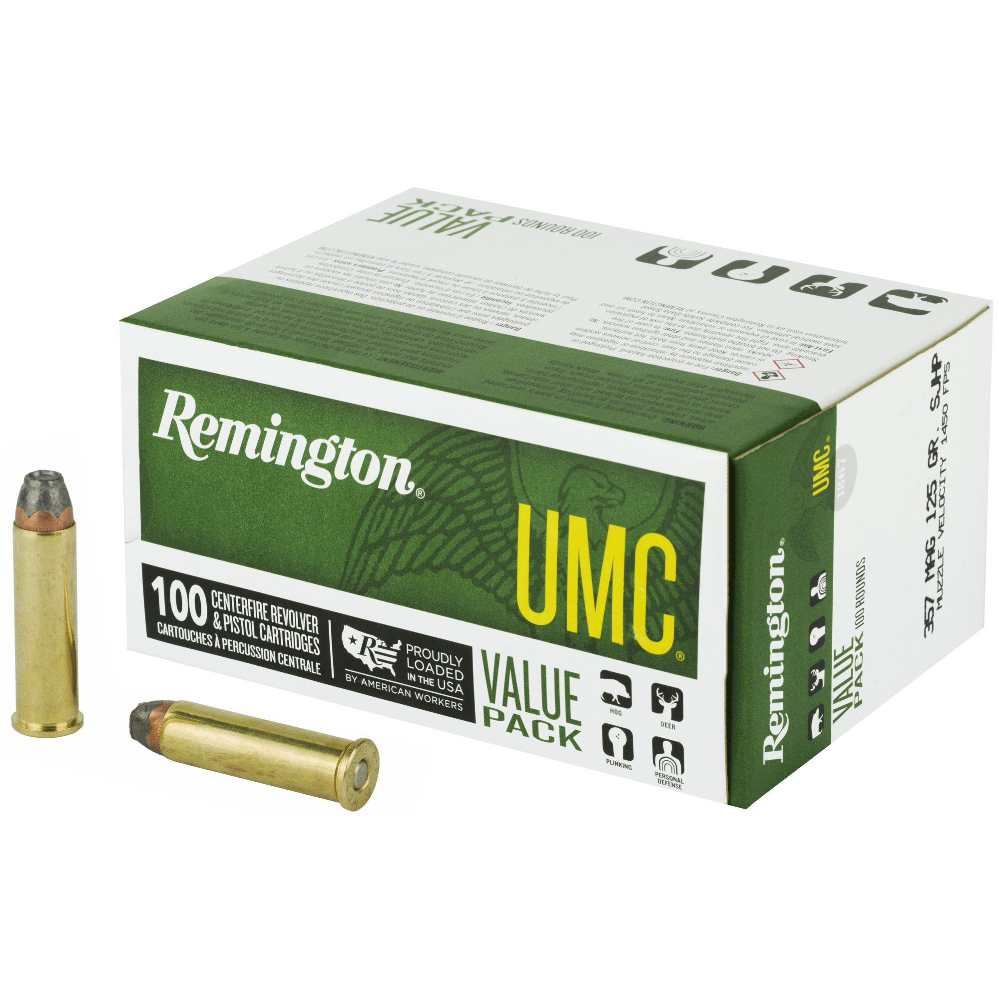 Remington Umc 357mag 125 Grain 100/600 bulk ammo product image