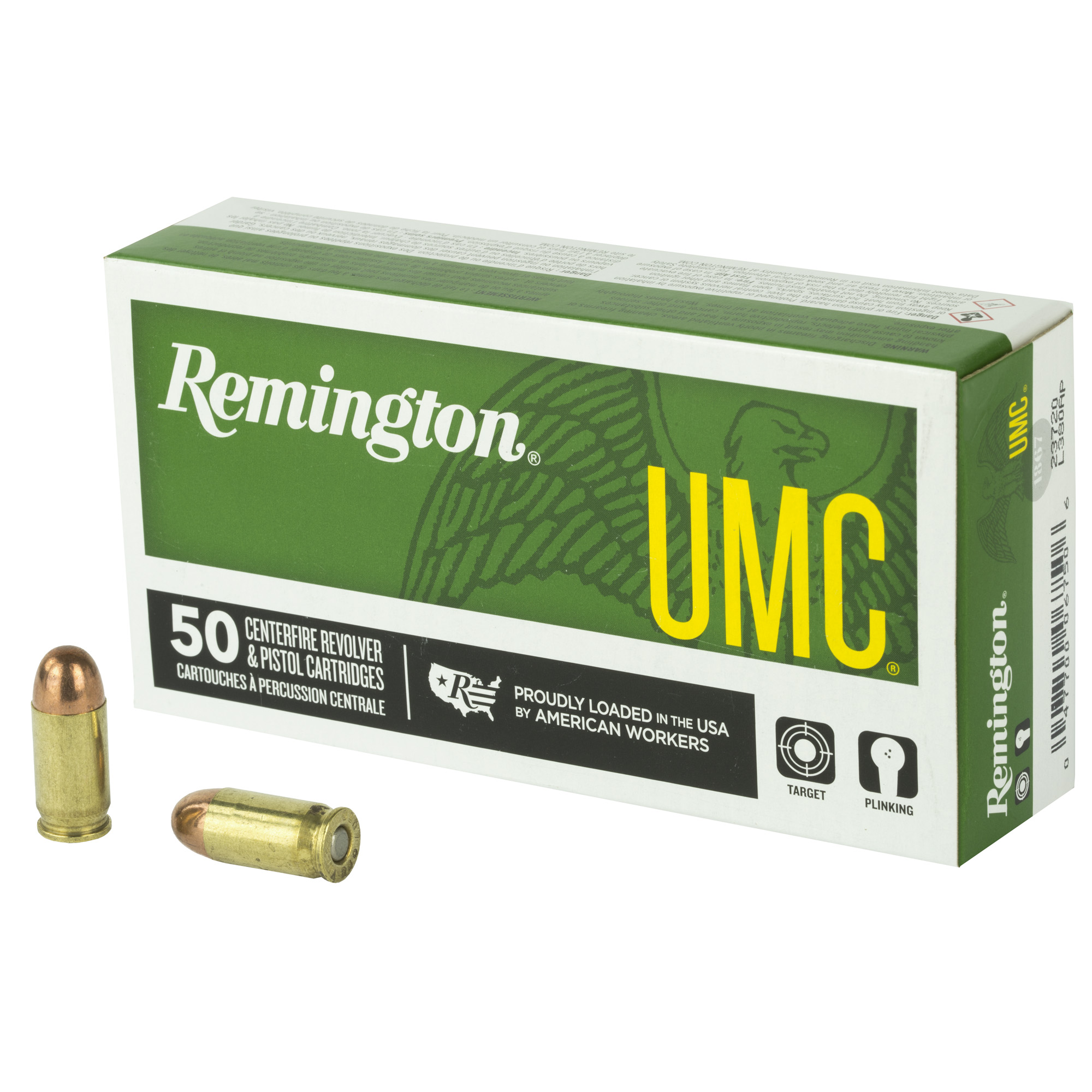 Remington Umc 380 ACP 95 Grain FMJ 50/500 bulk ammo product image