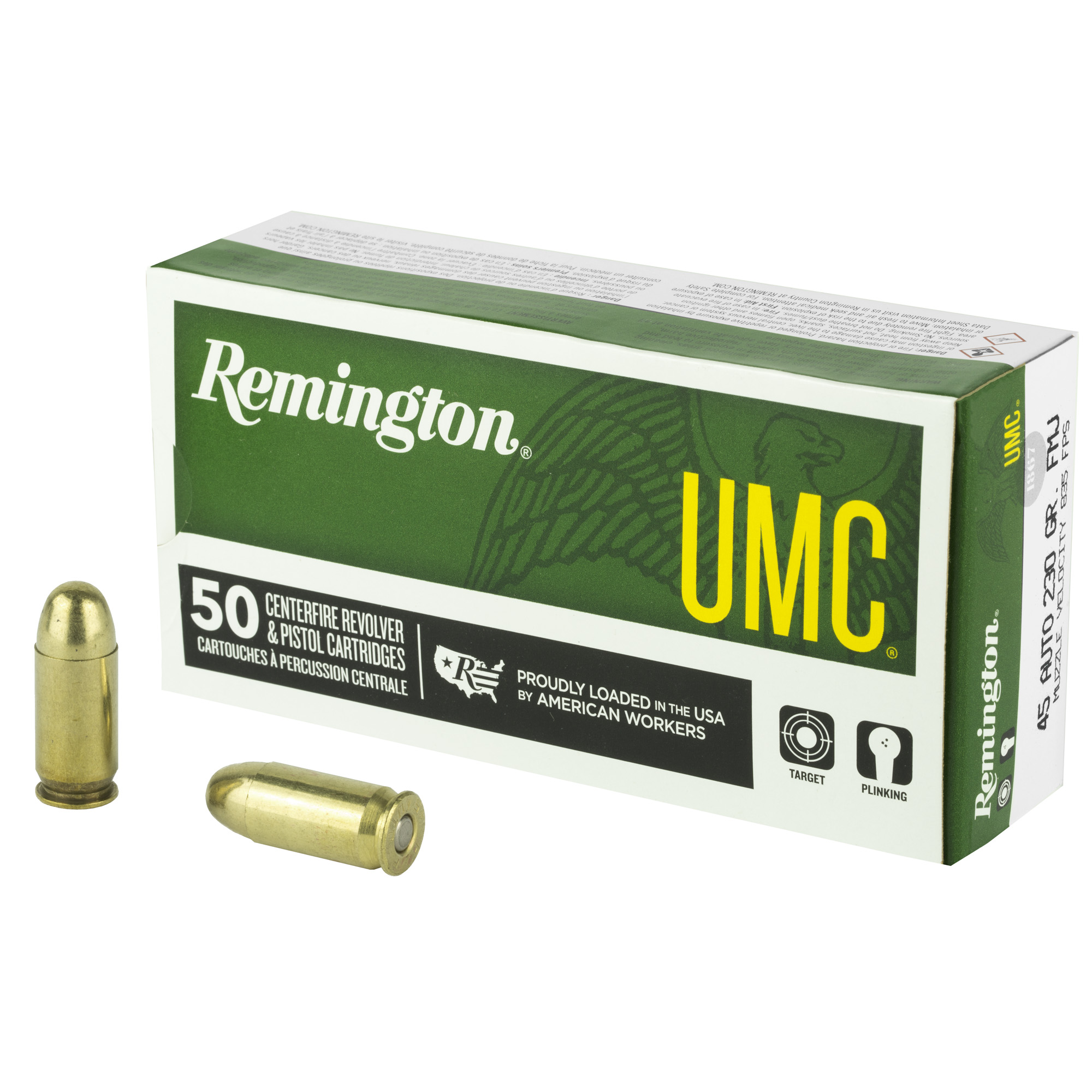 Remington Umc 45 ACP 230 Grain FMJ 50/500 bulk ammo product image
