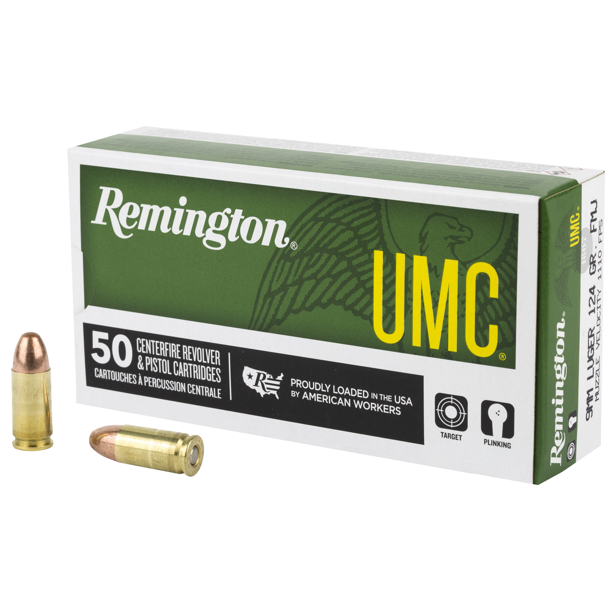 Remington Umc 9mm 124 Grain FMJ 50/500 bulk ammo product image