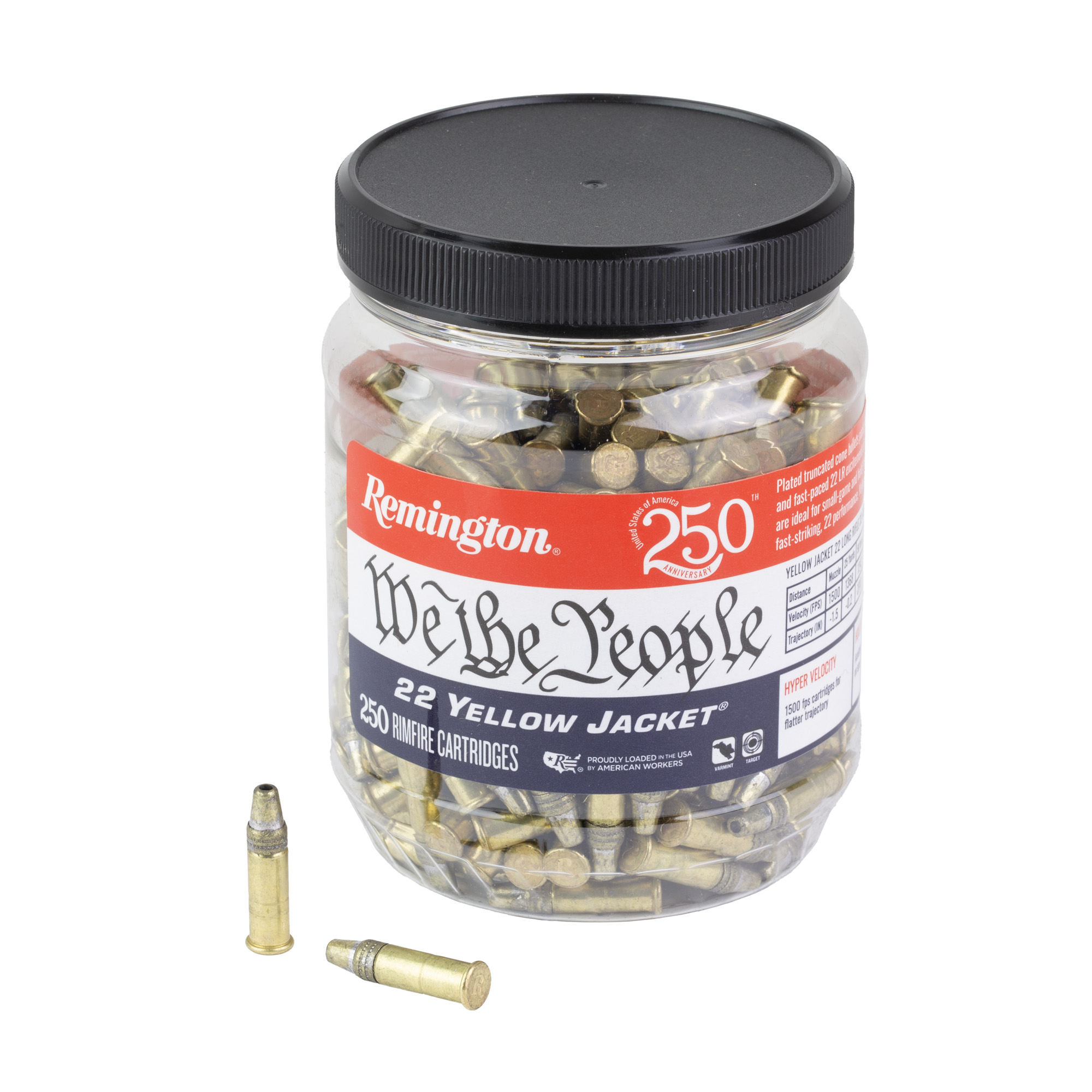 Remington Wtp Yellow Jacket 22 LR 33 Grain 250 bulk ammo product image