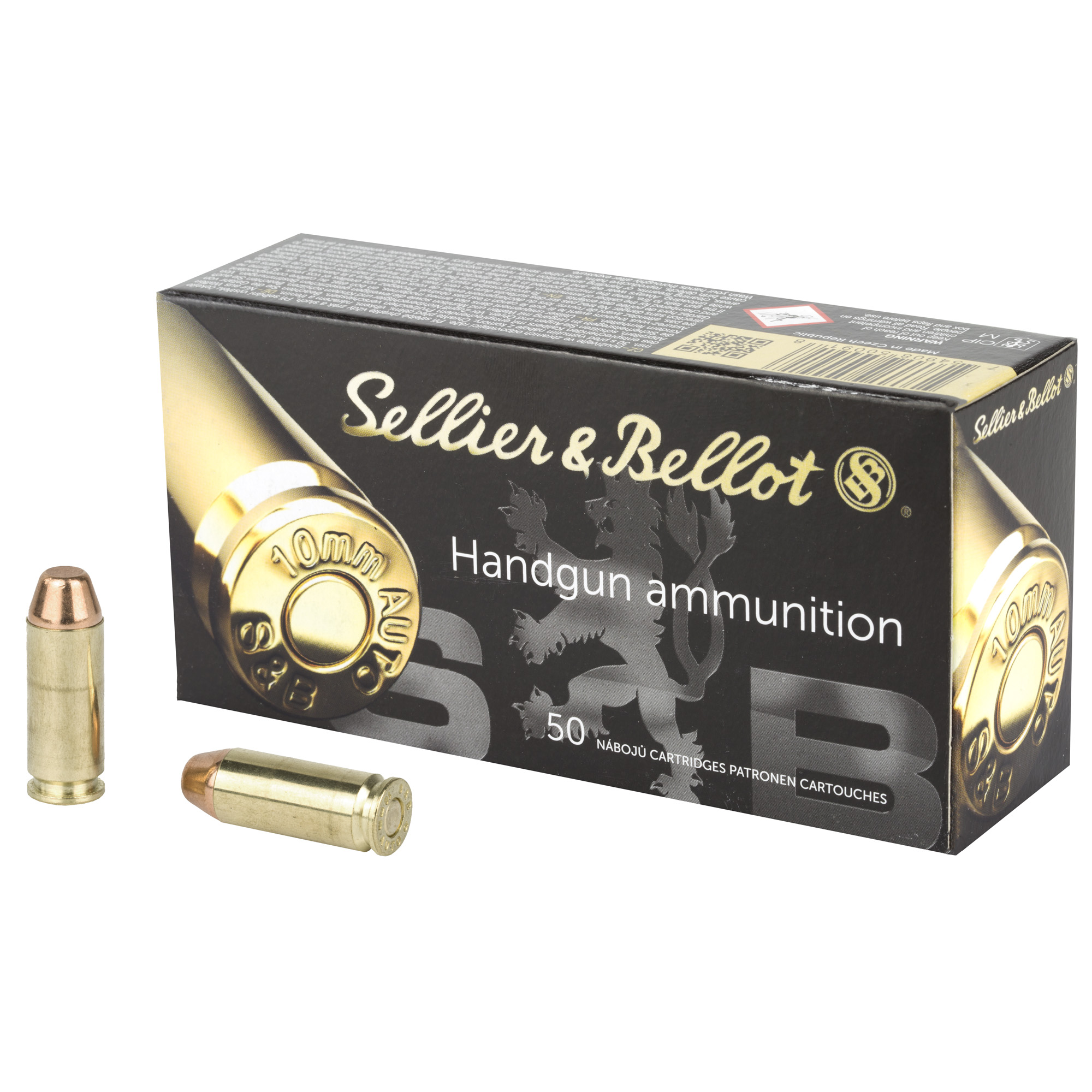 S&B 10mm 180 Grain FMJ 50/1000 bulk ammo product image