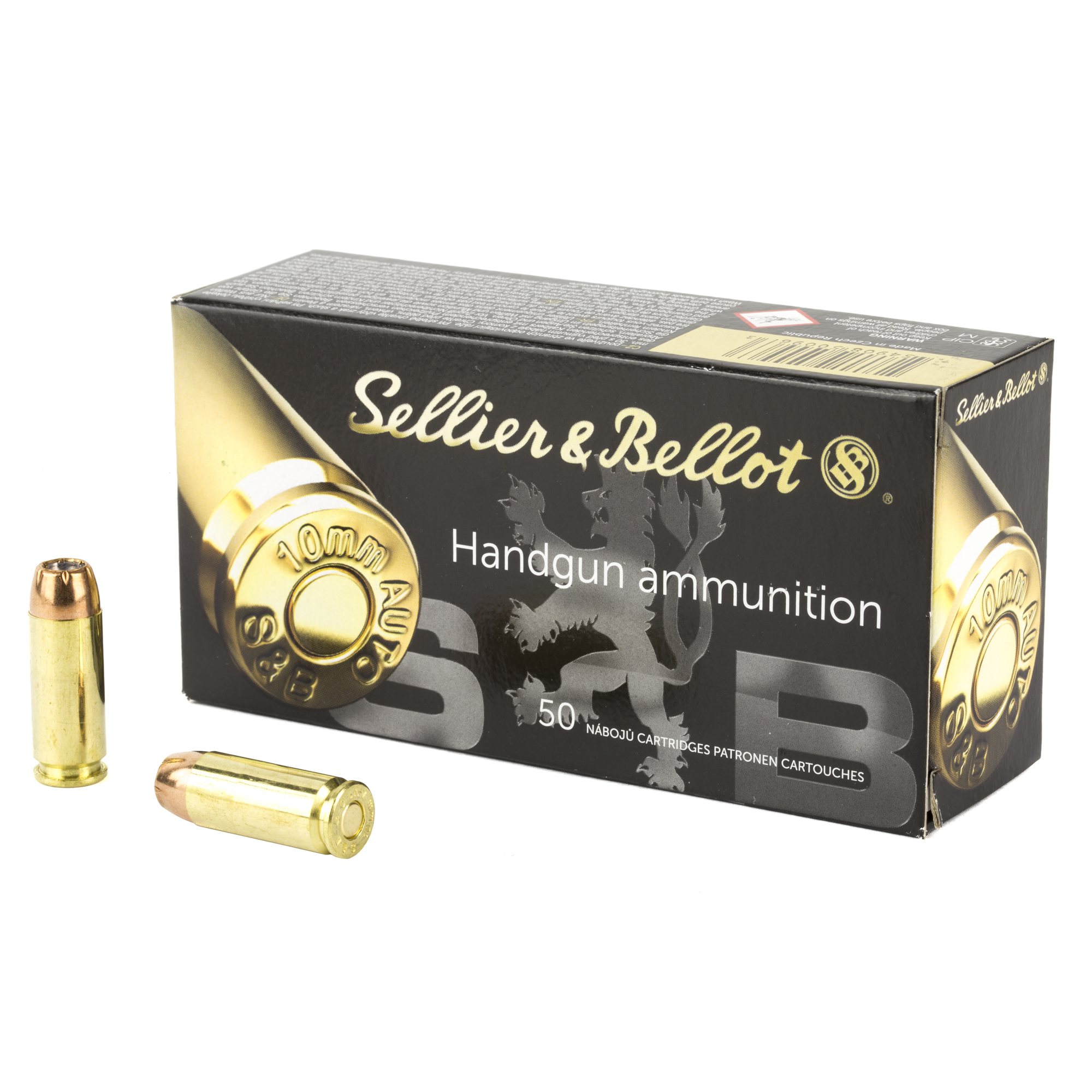 S&B 10mm 180 Grain JHP 50/1000 bulk ammo product image