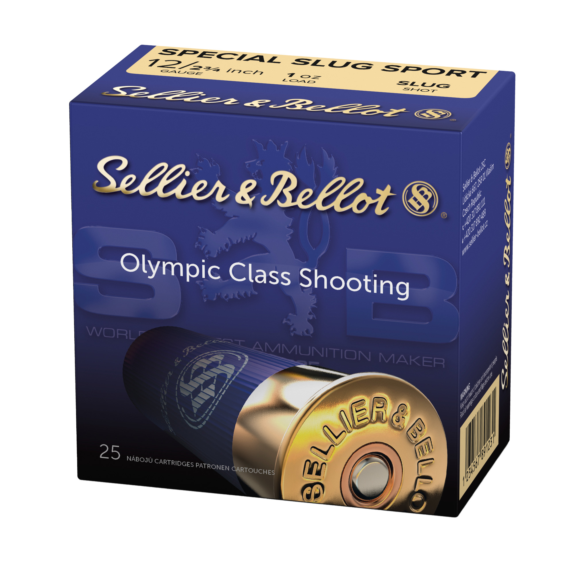 S&B 12 Gauge 2.75″ 1 oz Slug 25/250 bulk ammo product image