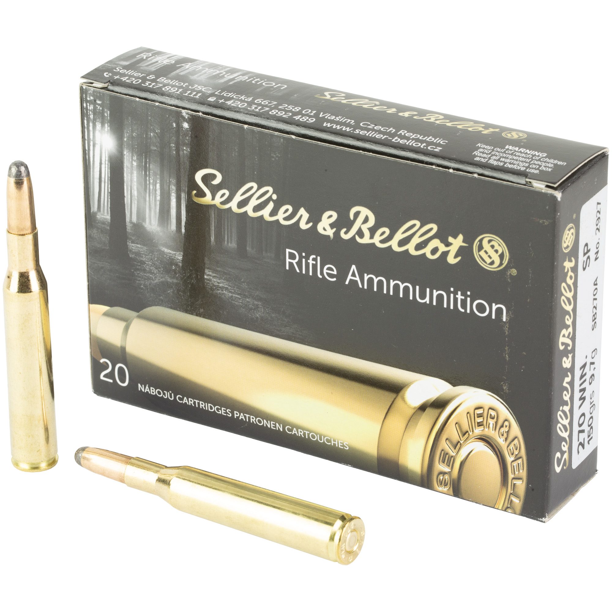 S&B 270win 150 Grain SP 20/400 bulk ammo product image