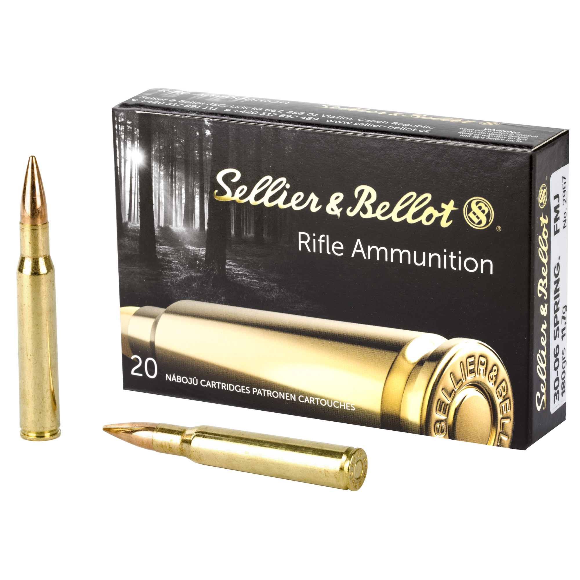 S&B 30-06 180 Grain FMJ 20/400 bulk ammo product image
