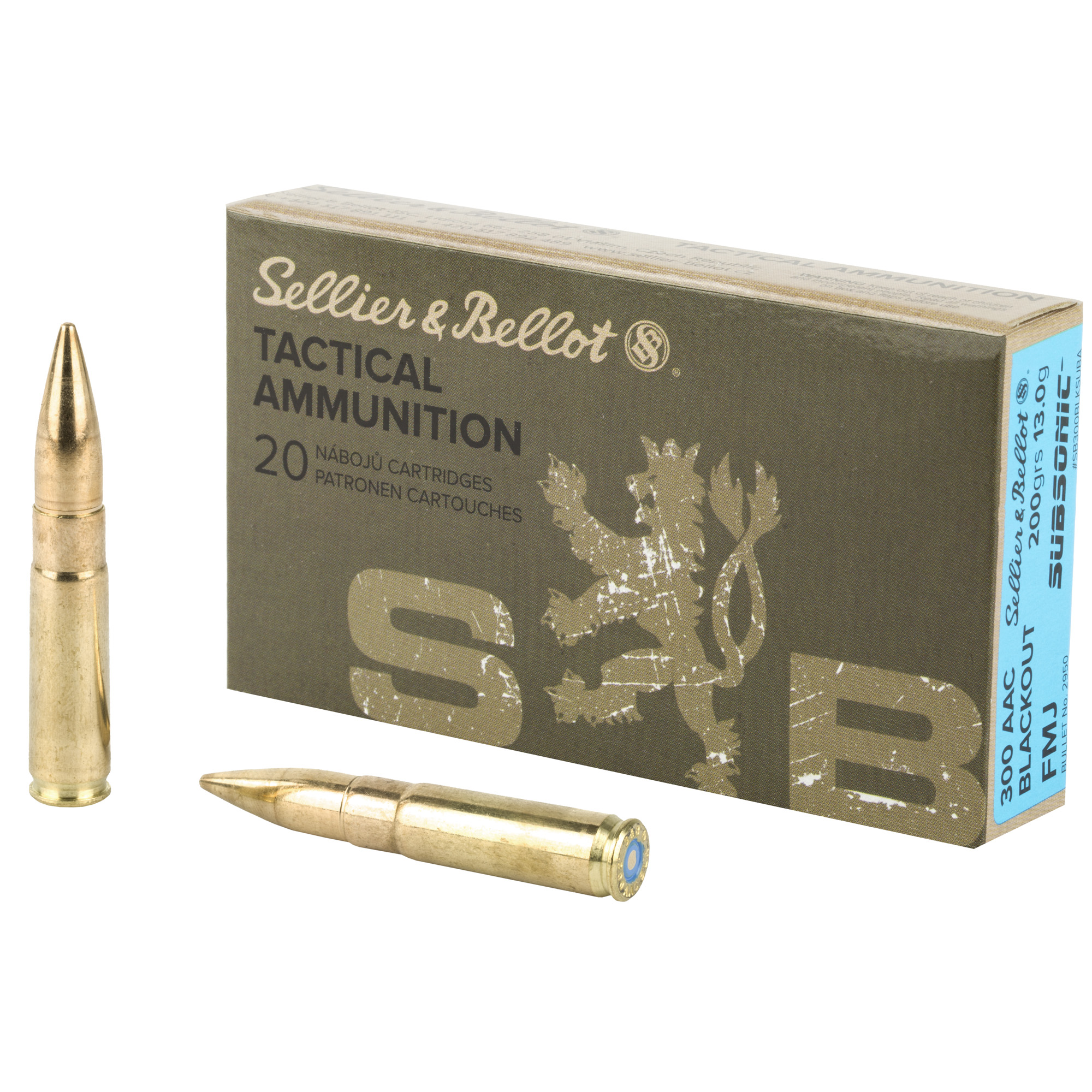 S&B 300 BLK 200 Grain FMJ Subsonic20/1000 bulk ammo product image