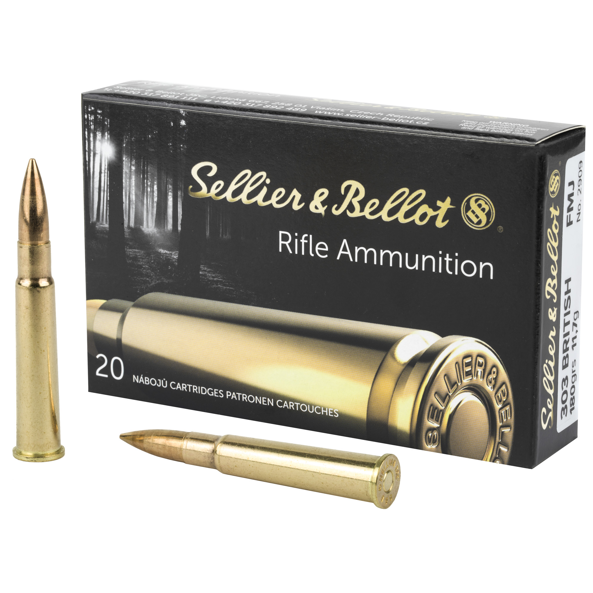 S&B 303british 180 Grain FMJ 20/400 bulk ammo product image