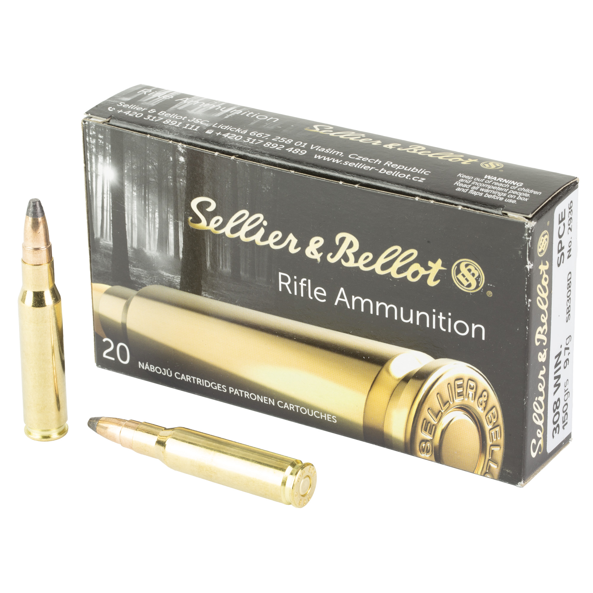 S&B 308win 150 Grain Spce 20/500 bulk ammo product image