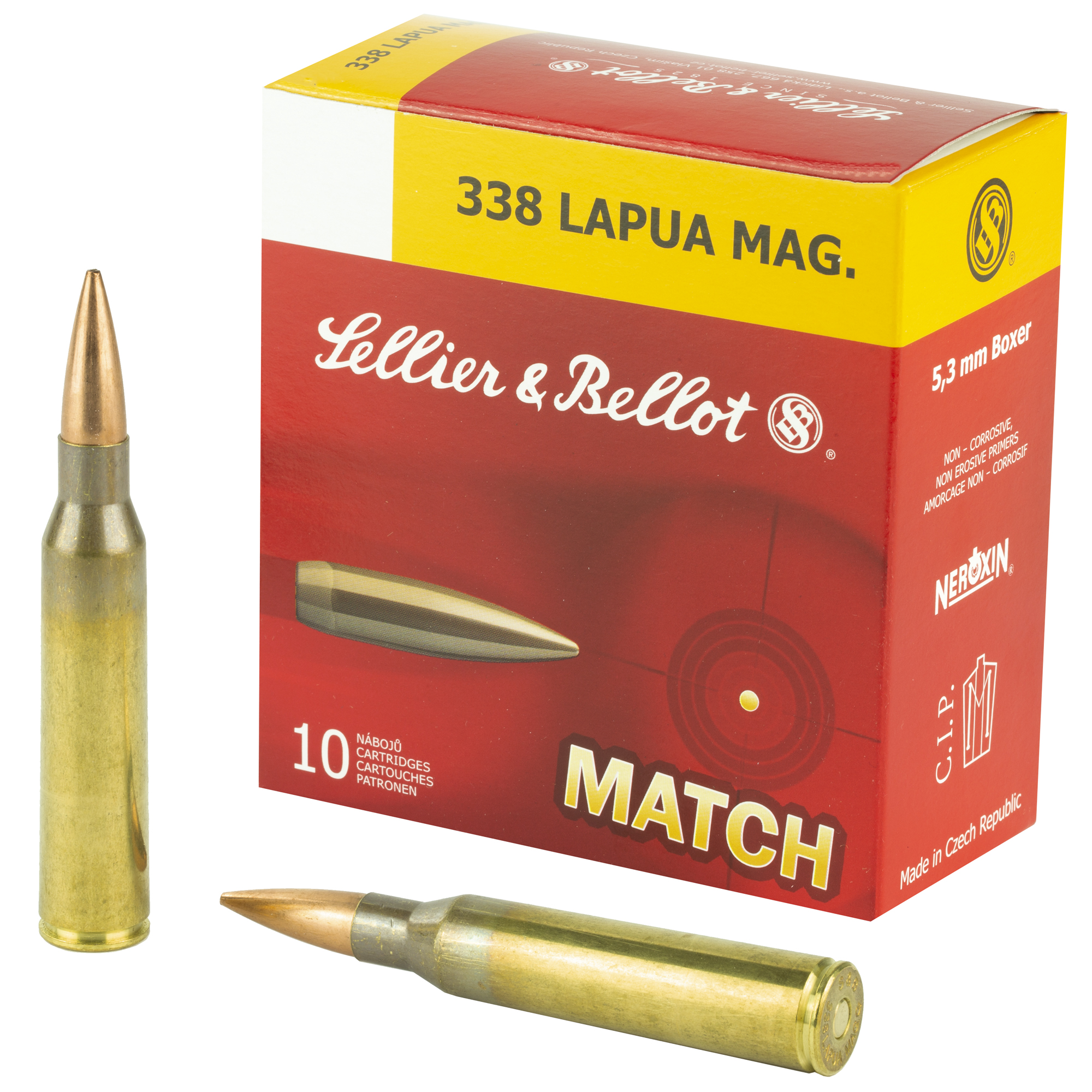 S&B 338lapua 300 Grain Sierra 10/100 bulk ammo product image