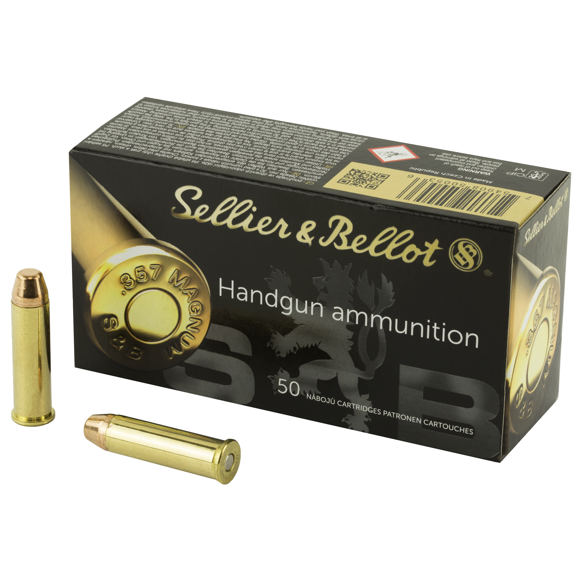S&B 357mag 158 Grain FMJ 50/1000 bulk ammo product image