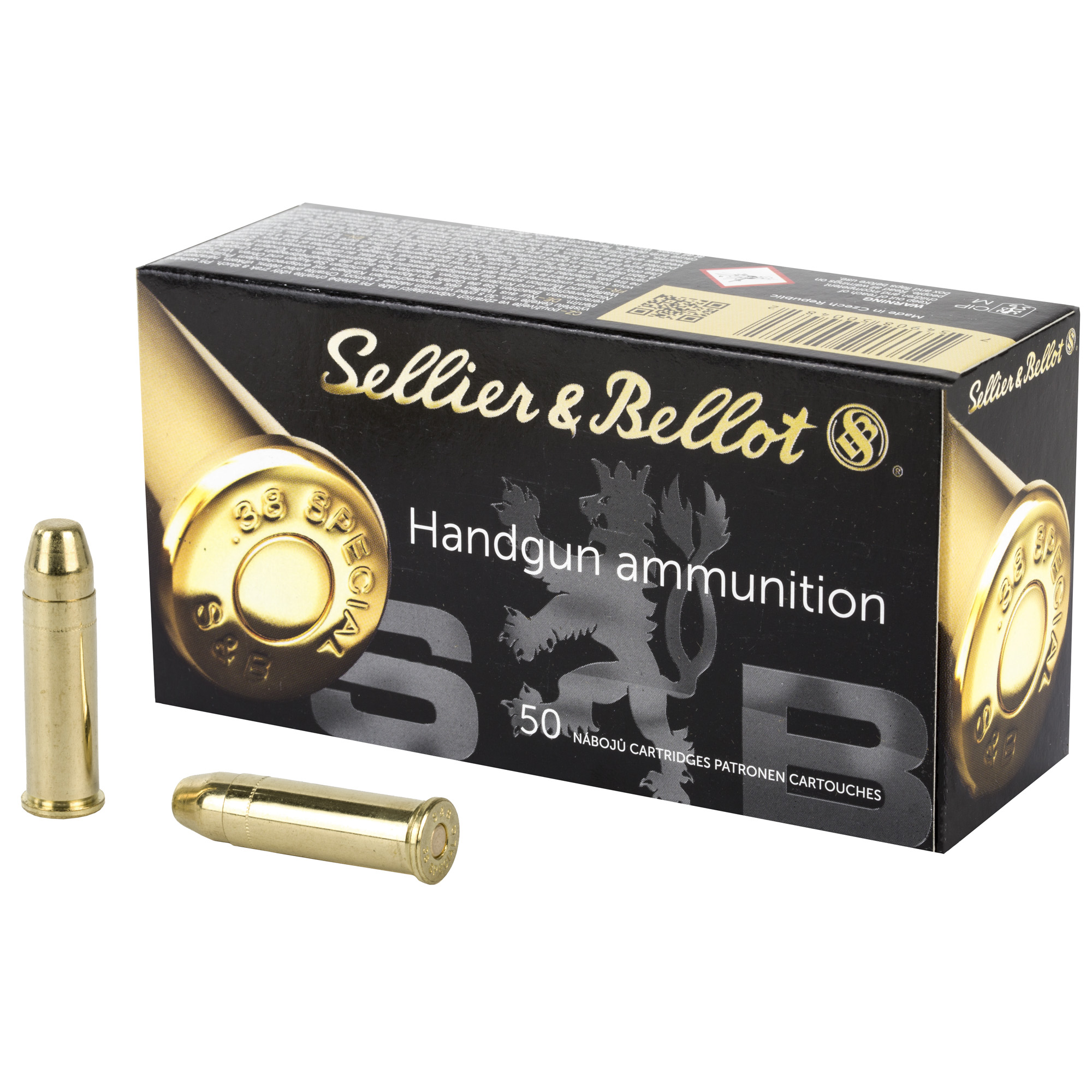 S&B 38spl 158 Grain FMJ 50/1000 bulk ammo product image