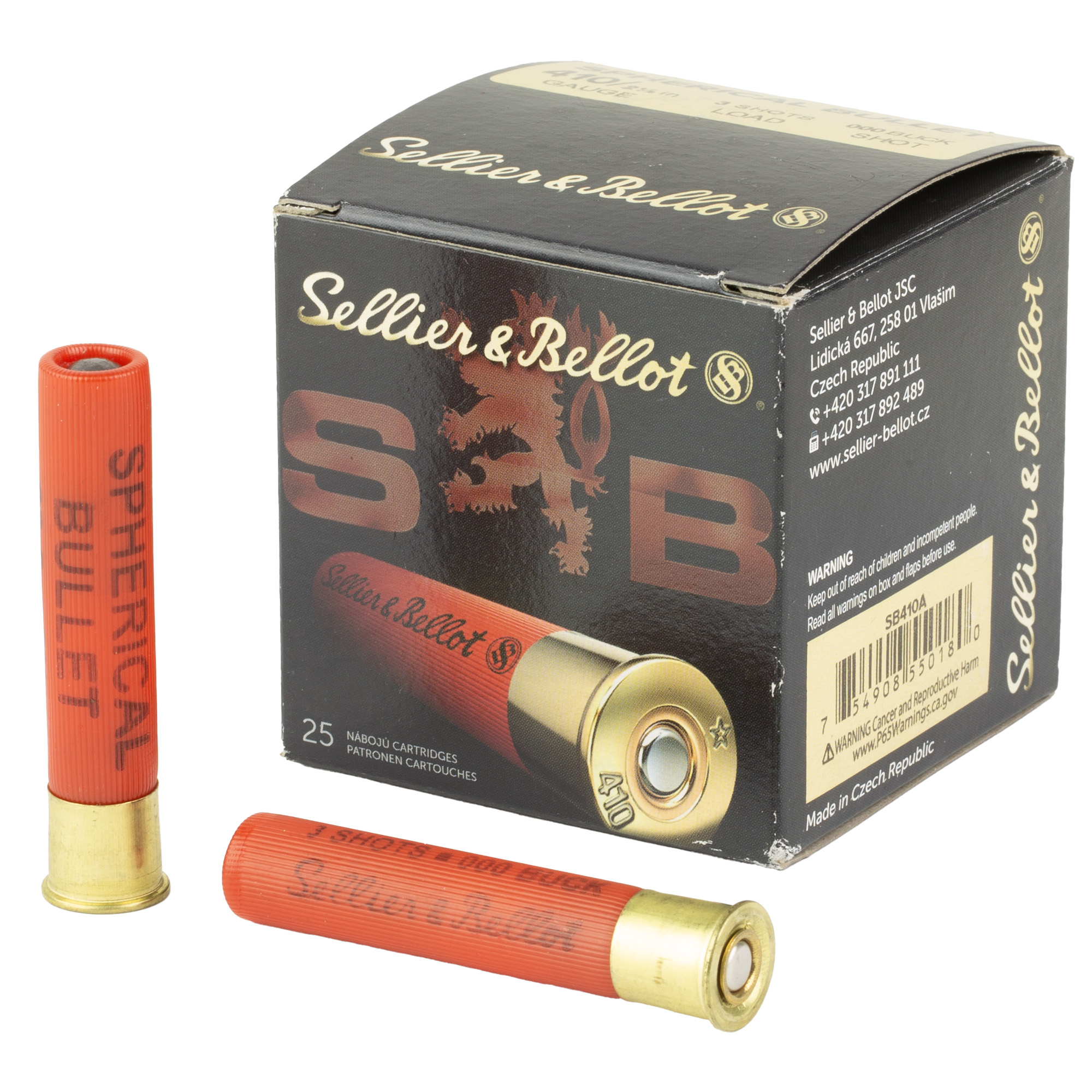 S&B 410 2.5″ 000 Buck 25/500 bulk ammo product image
