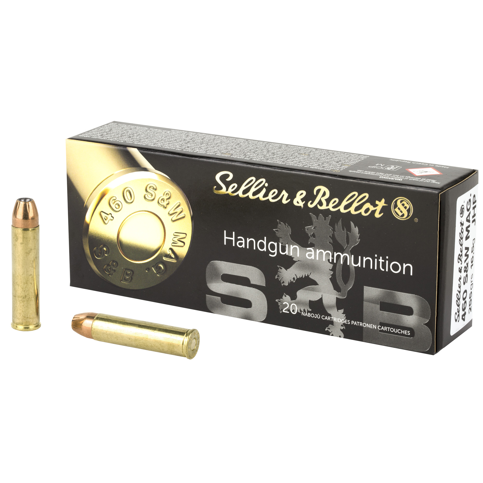 S&B 460sw 255 Grain JHP 20/240 bulk ammo product image