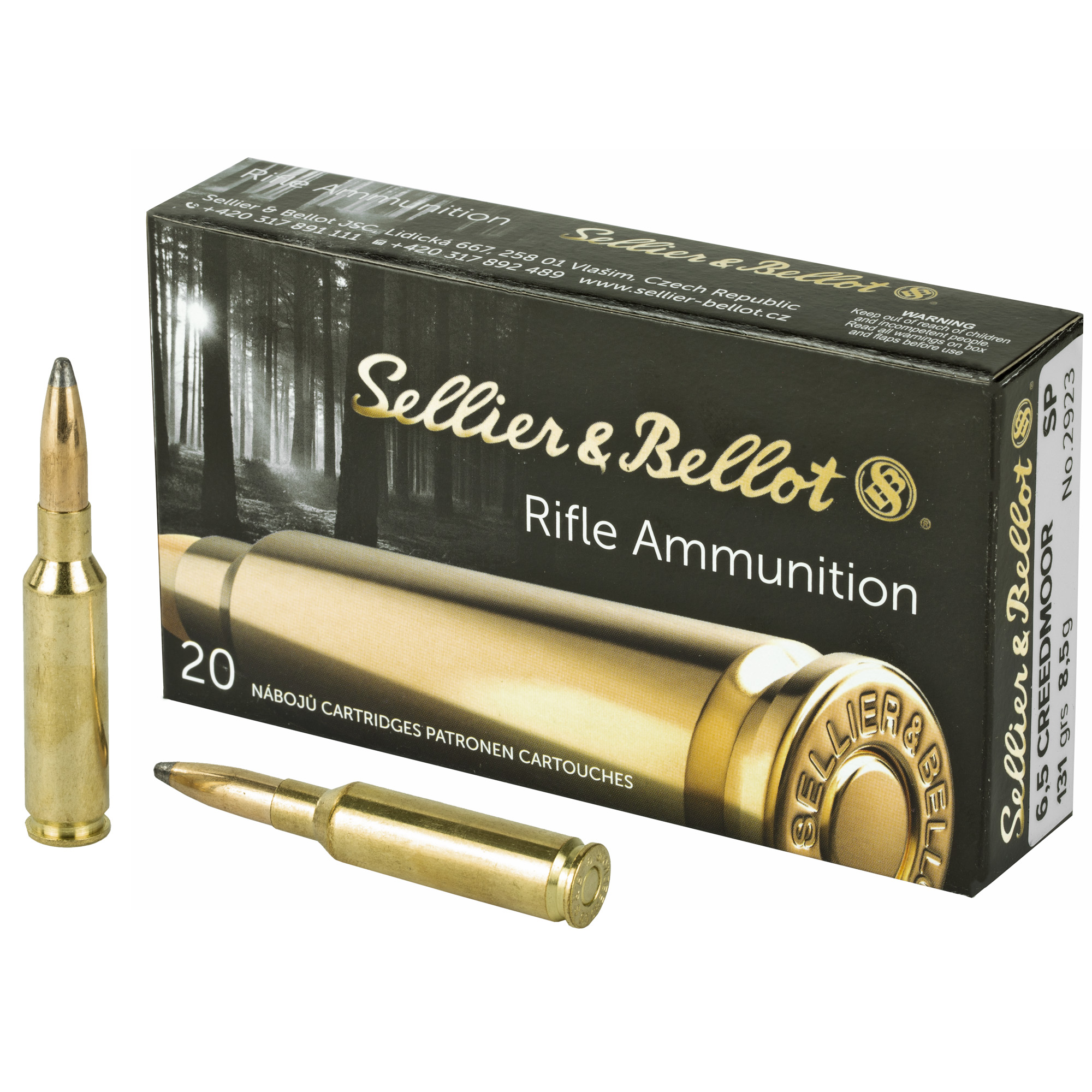 S&B 6.5 Creedmoor 131 Grain SP 20/500 bulk ammo product image
