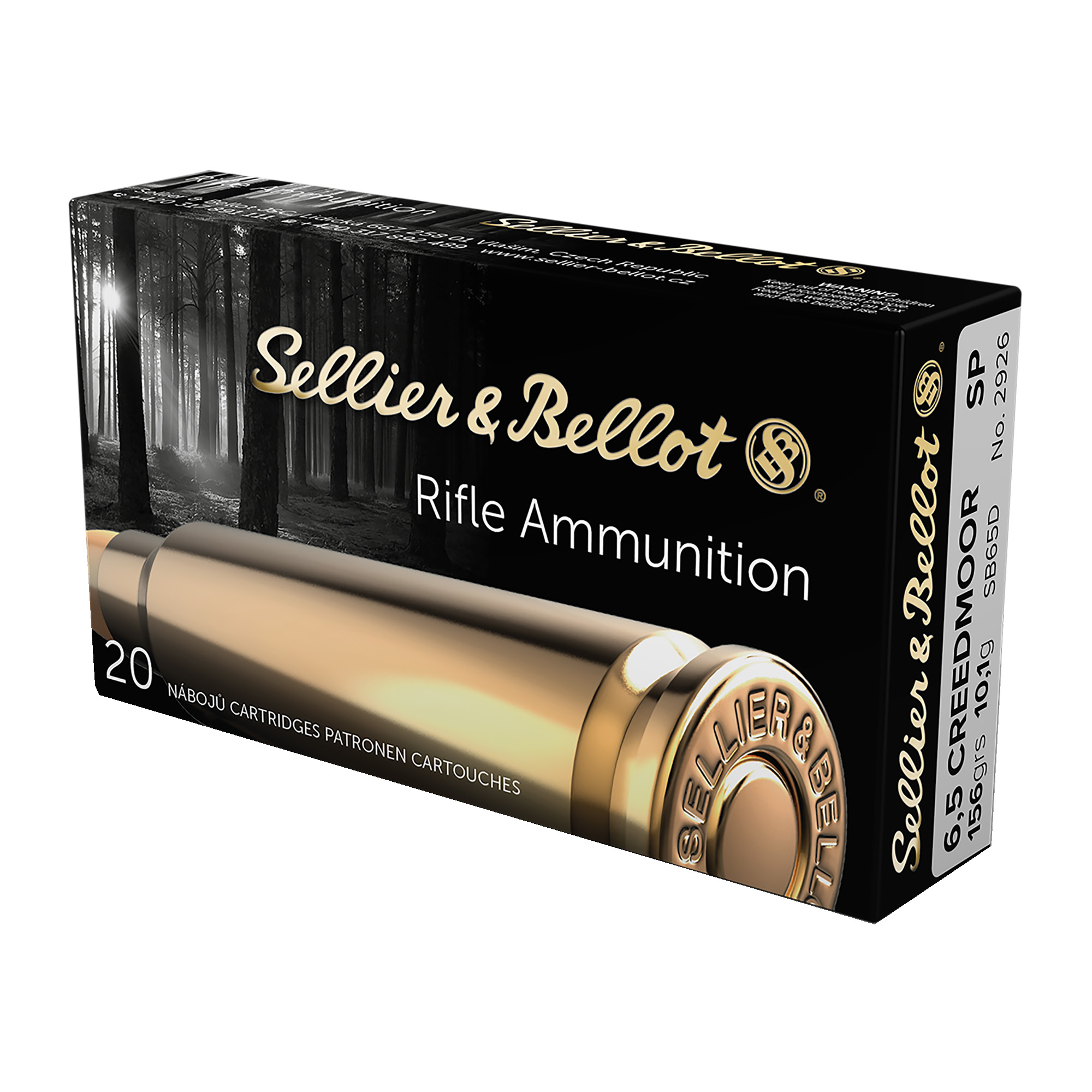 S&B 6.5 Creedmoor 156 Grain SP 20/500 bulk ammo product image