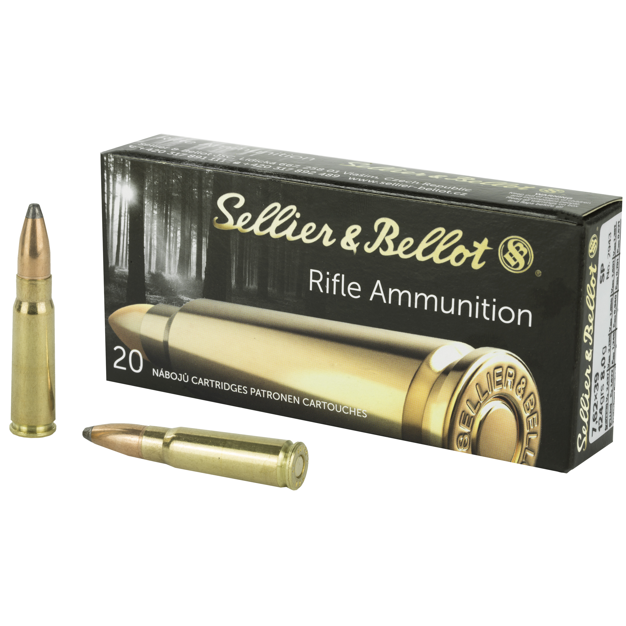 S&B 762×39 124 Grain SP 20/600 bulk ammo product image
