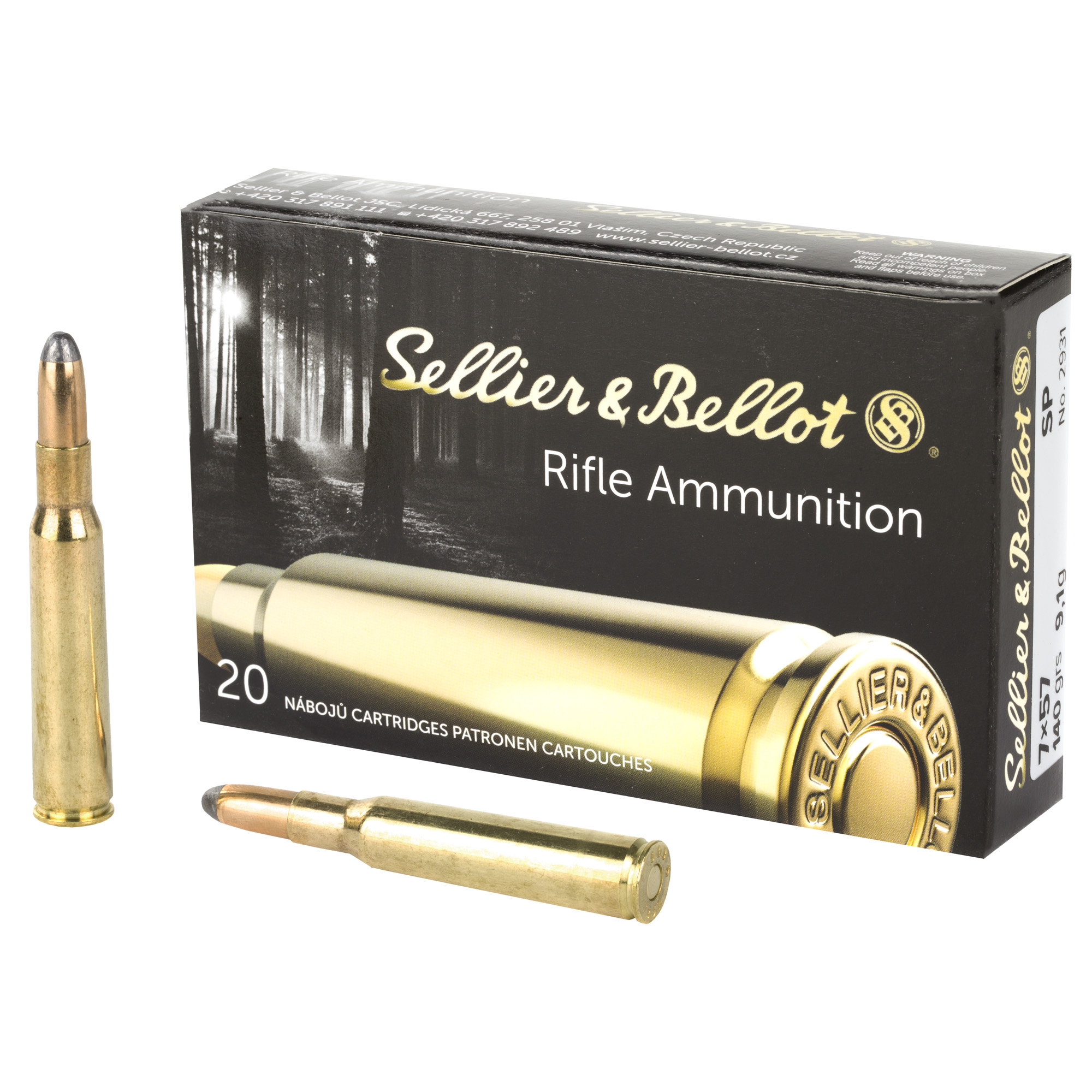 S&B 7×57 140 Grain SP 20/400 bulk ammo product image