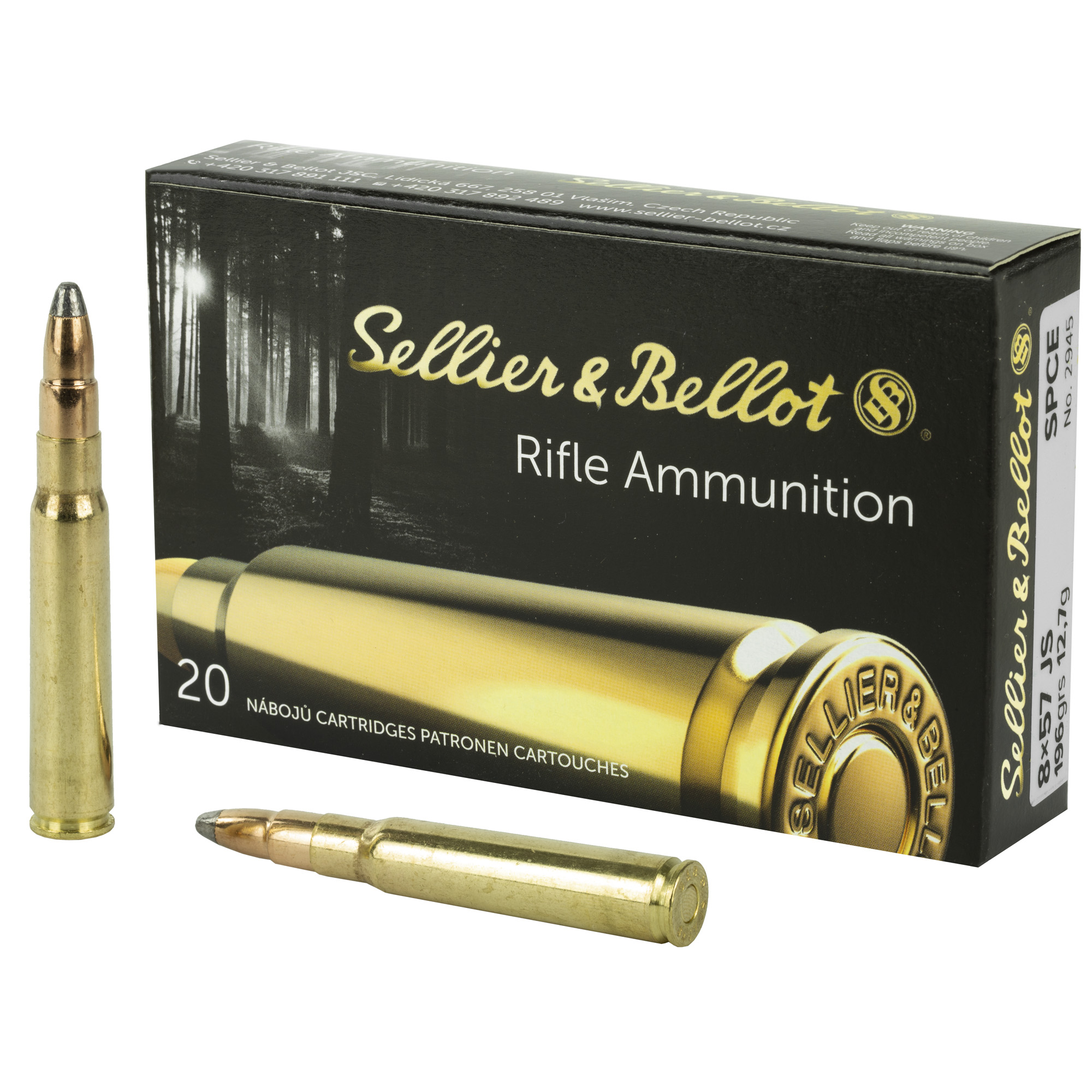 S&B 8×57 Js Spce 196 Grain 20/400 bulk ammo product image