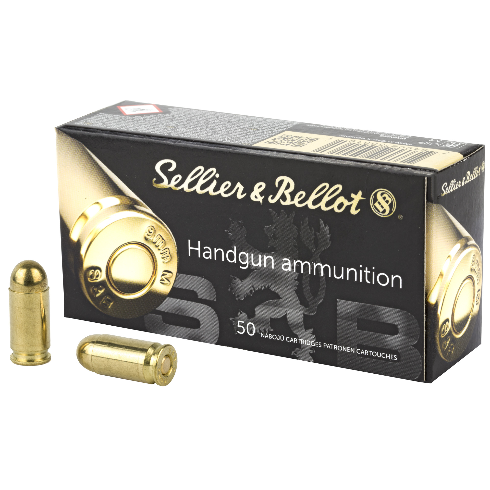 S&B 9mm Makarov 95 Grain FMJ 50/1000 bulk ammo product image