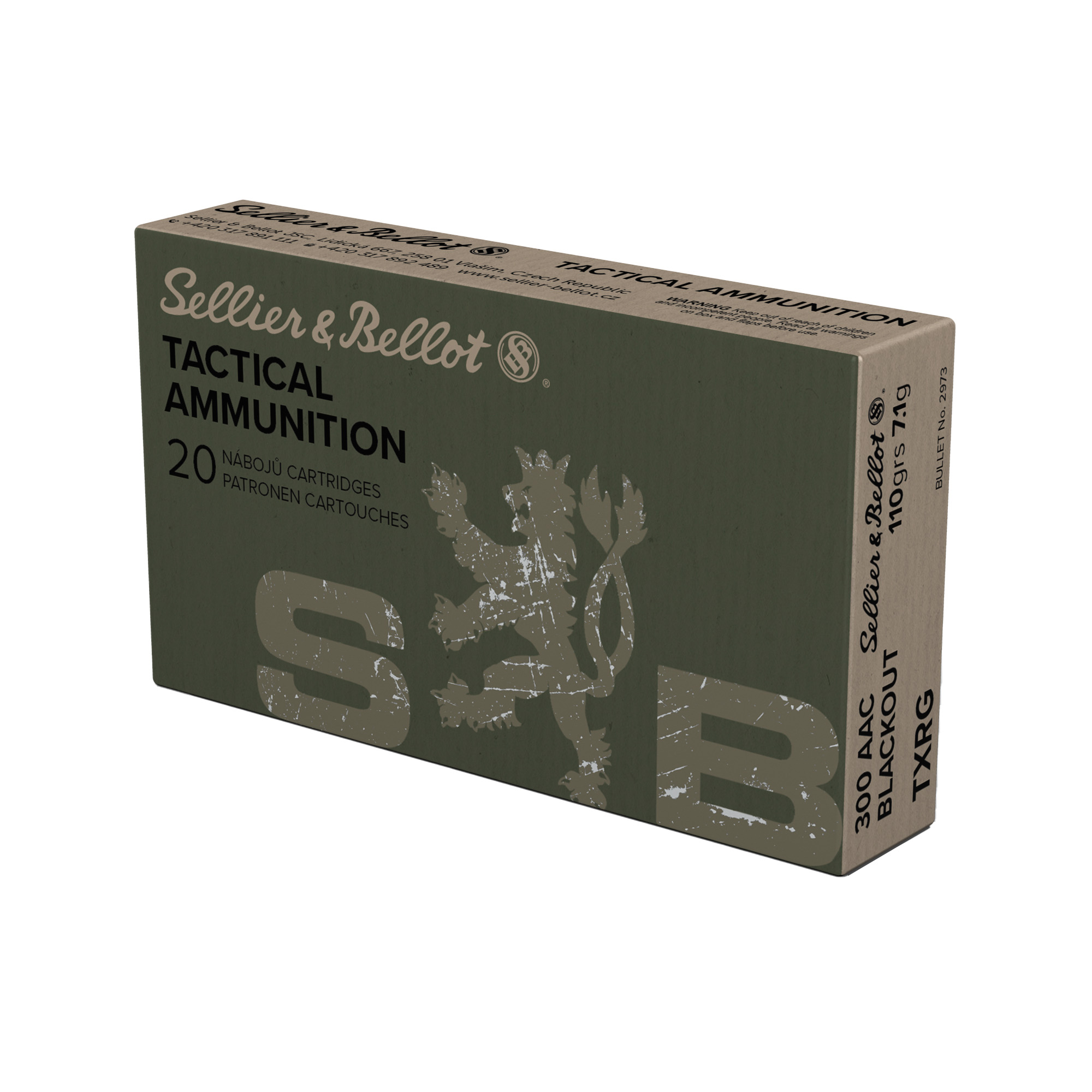 S&B Exergy Blue 300 BLK 110 Grain 20/1000 bulk ammo product image