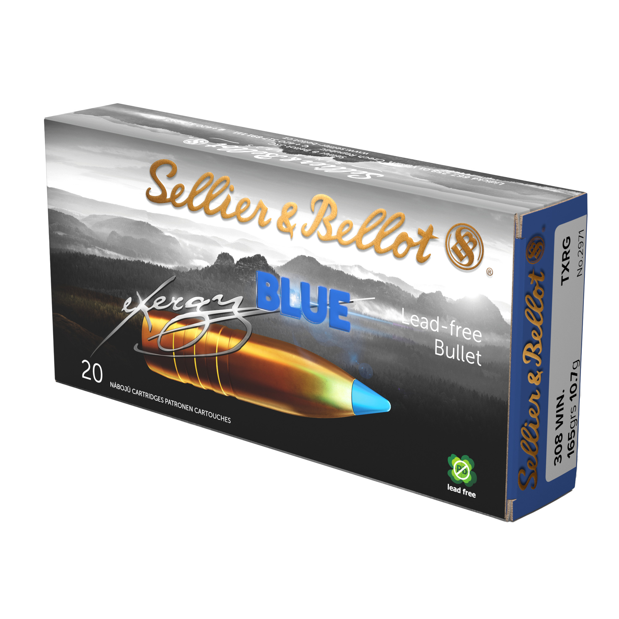 S&B Exergy Blue 308 Win 165 Grain 20/240 bulk ammo product image