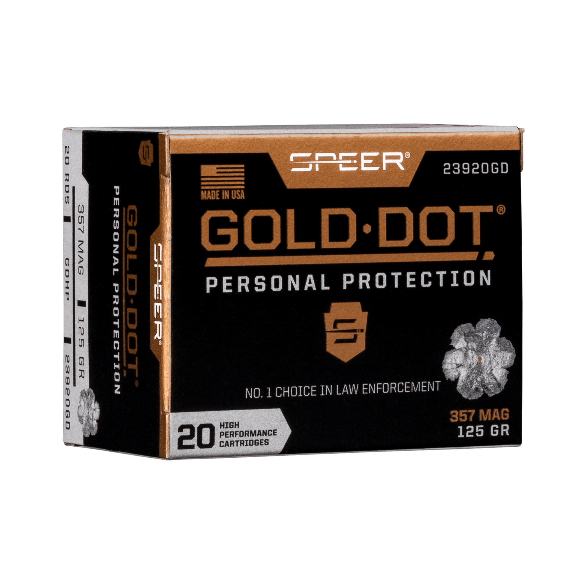 Spr Gold Dot 357mag 125 Grain HP 20/200 bulk ammo product image