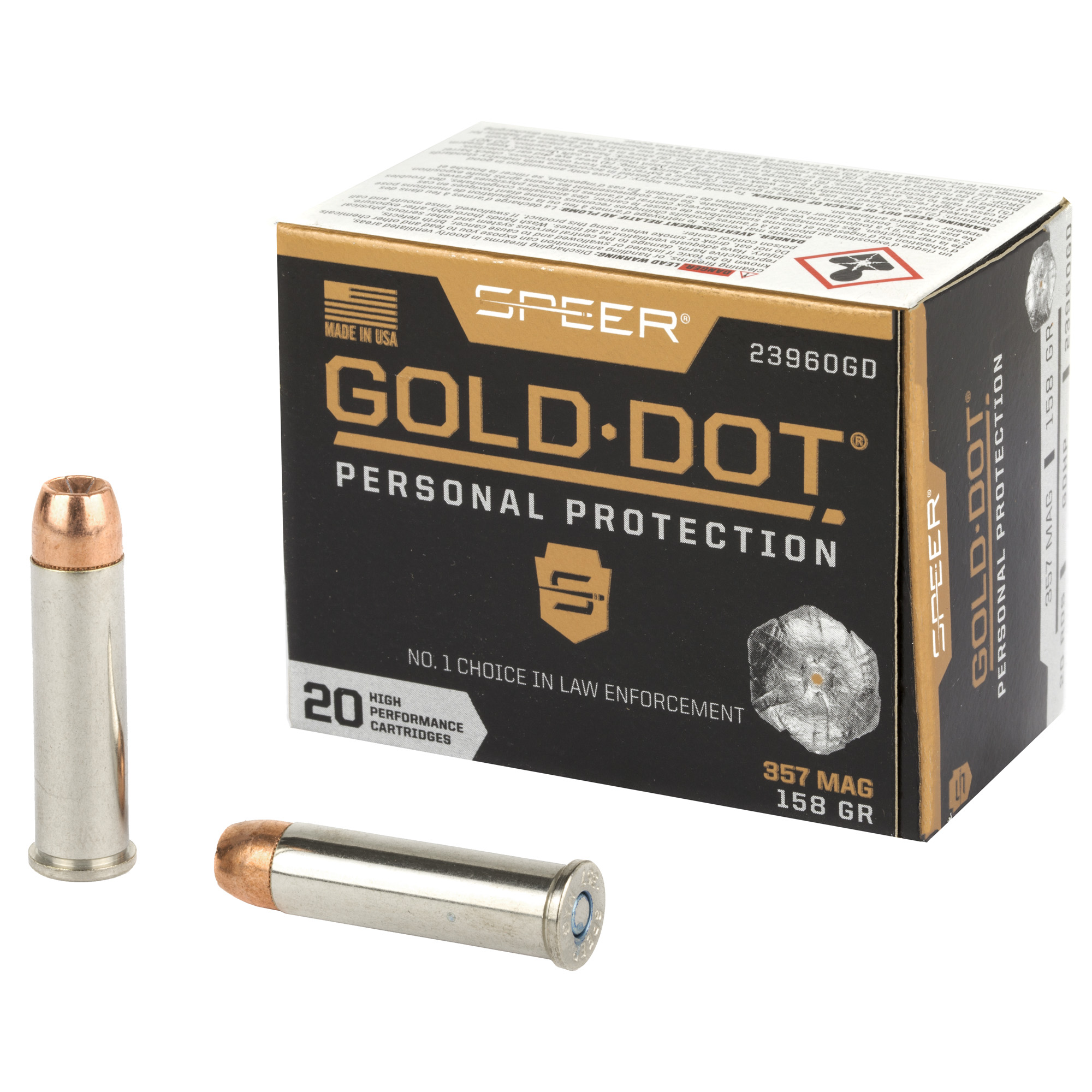 Spr Gold Dot 357mag 158 Grain HP 20/200 bulk ammo product image