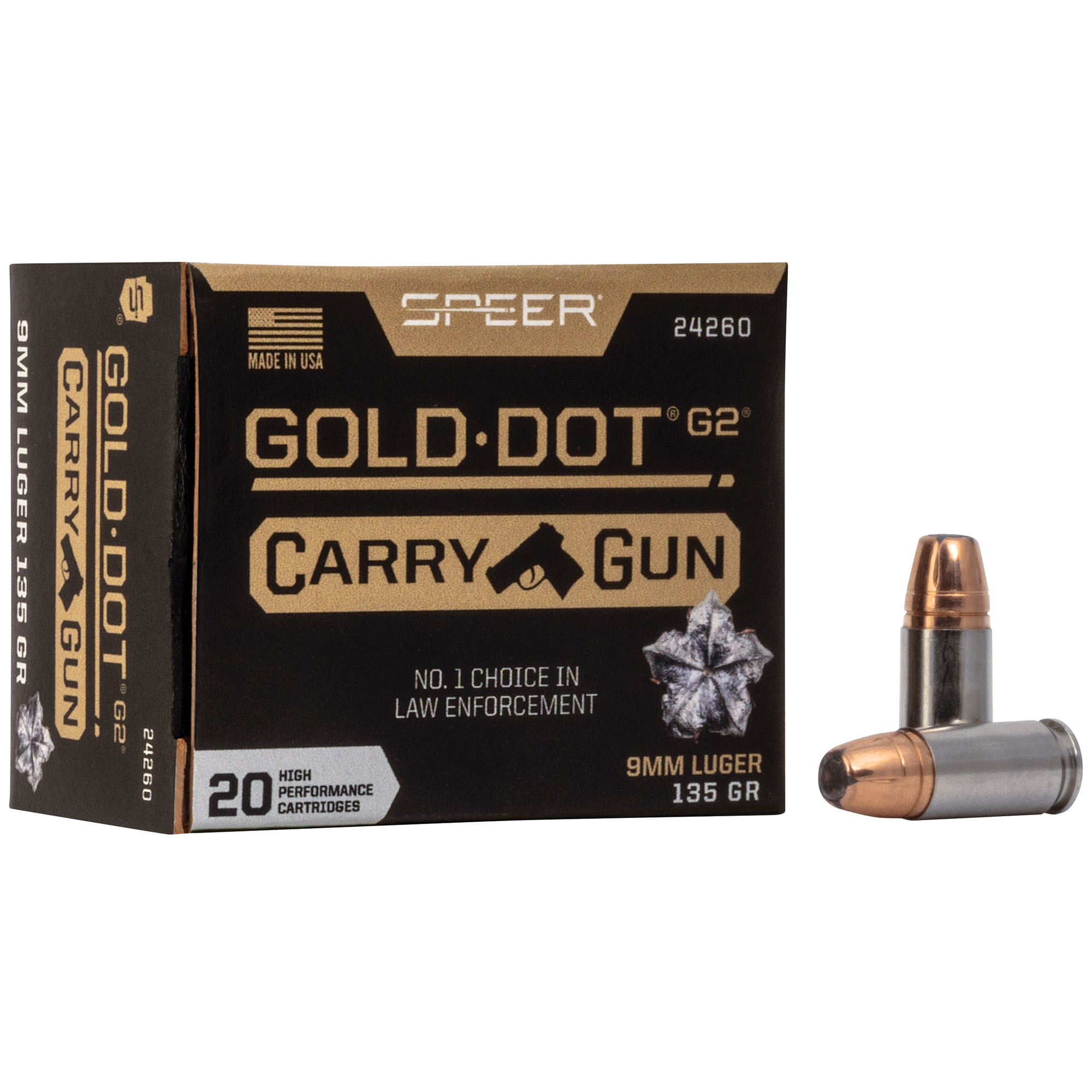 Spr Gold Dot Carry Gun 9mm 135 Grain HP bulk ammo product image