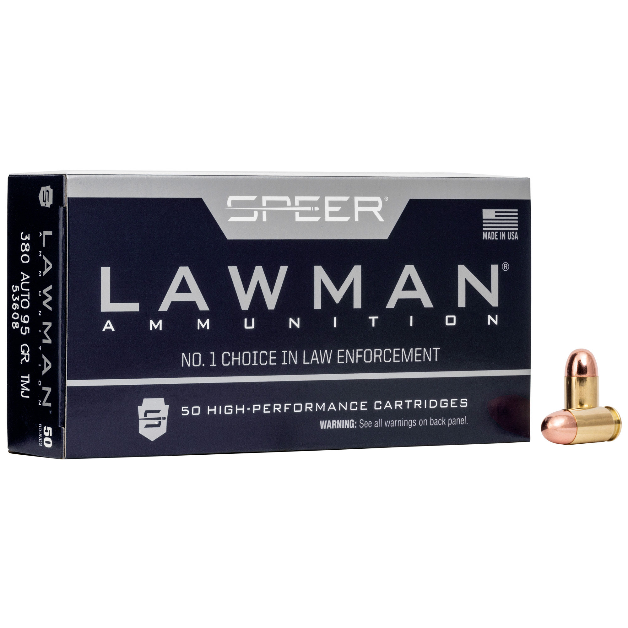 Spr Lawman 380 ACP 95 Grain TMJ 50/1000 bulk ammo product image