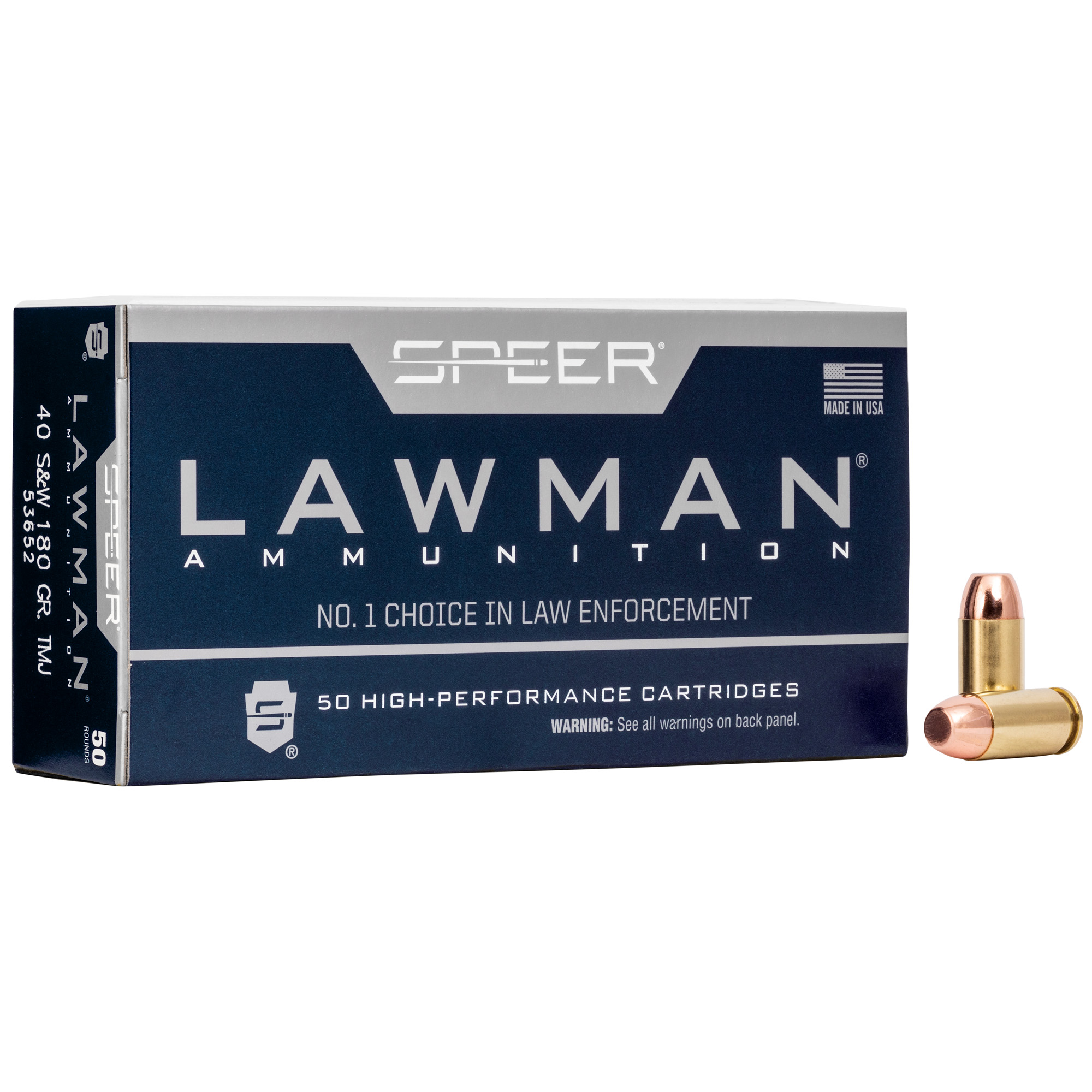 Spr Lawman 40sw 180 Grain TMJ 50/1000 bulk ammo product image