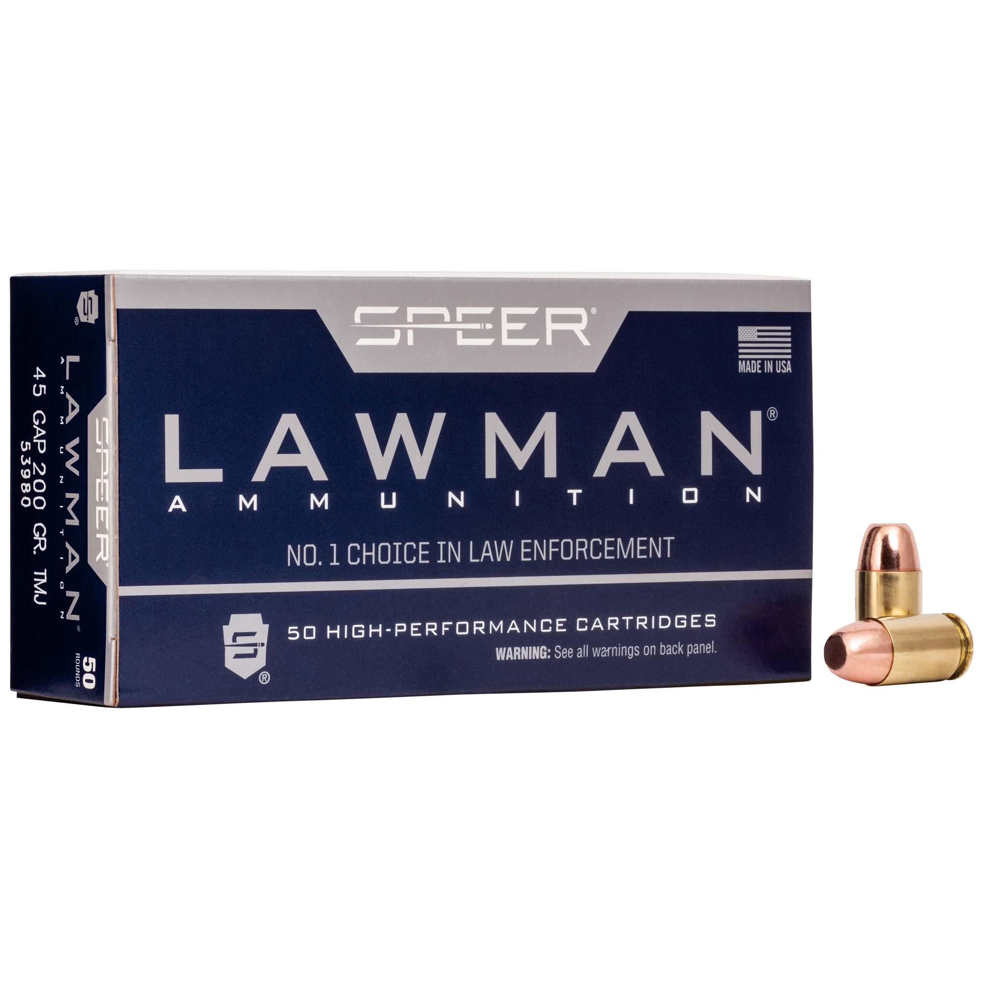 Spr Lawman 45gap 200 Grain TMJ 50/1000 bulk ammo product image