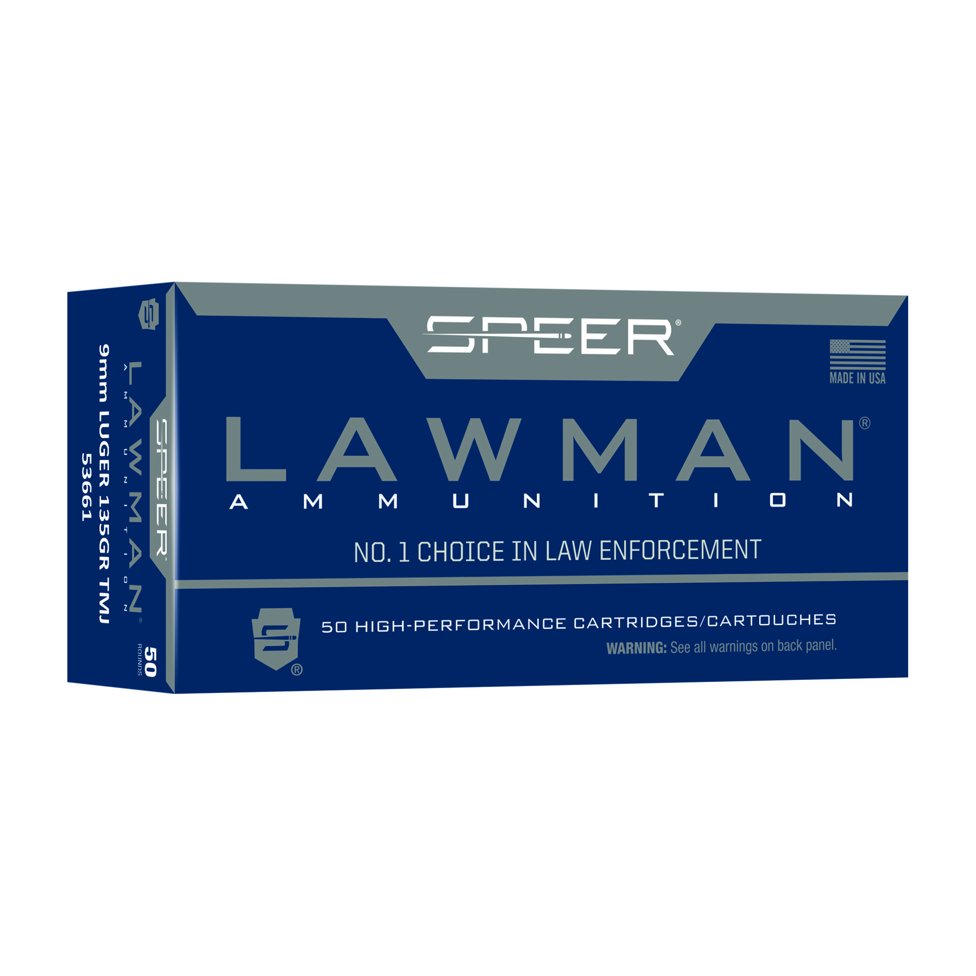 Spr Lawman 9mm 135 Grain TMJ 50/1000 bulk ammo product image